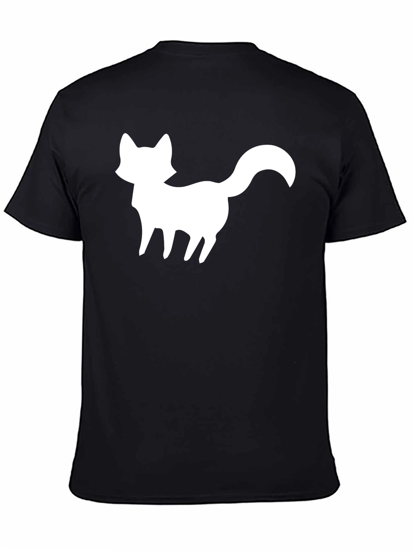 Fox Silhouette Graphic Tee - Black Cotton Blend