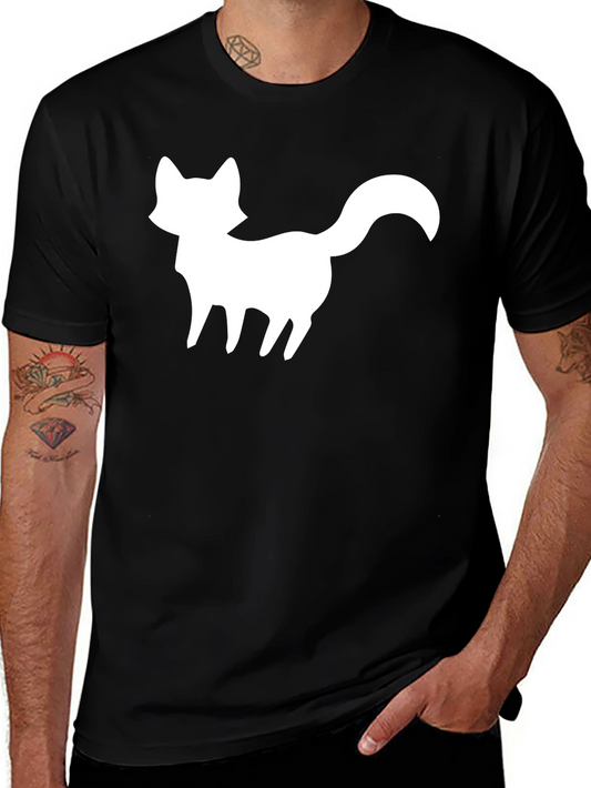 Fox Silhouette Graphic Tee - Black Cotton Blend