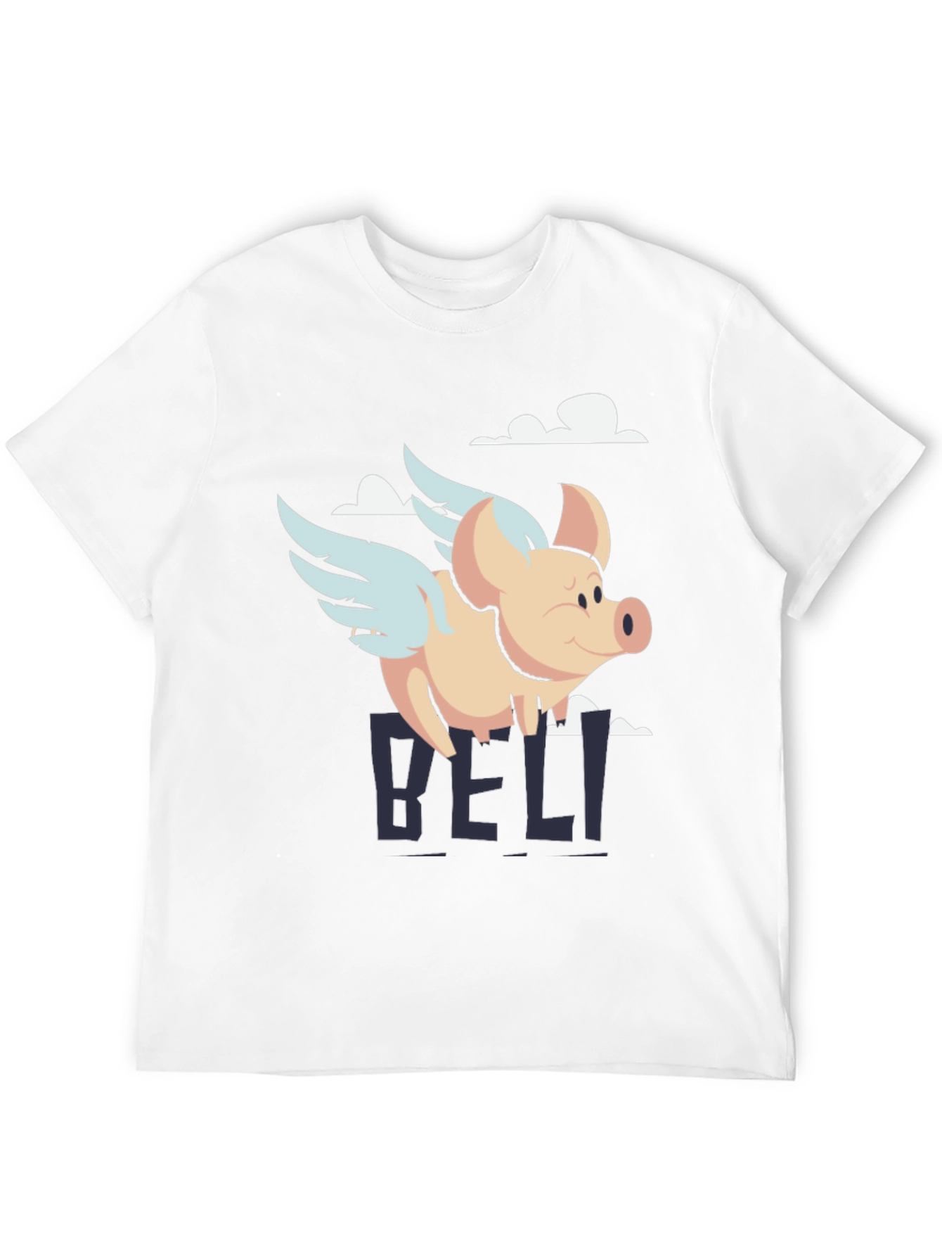 Flying Pig Graphic Tee - Mens Black T-Shirt