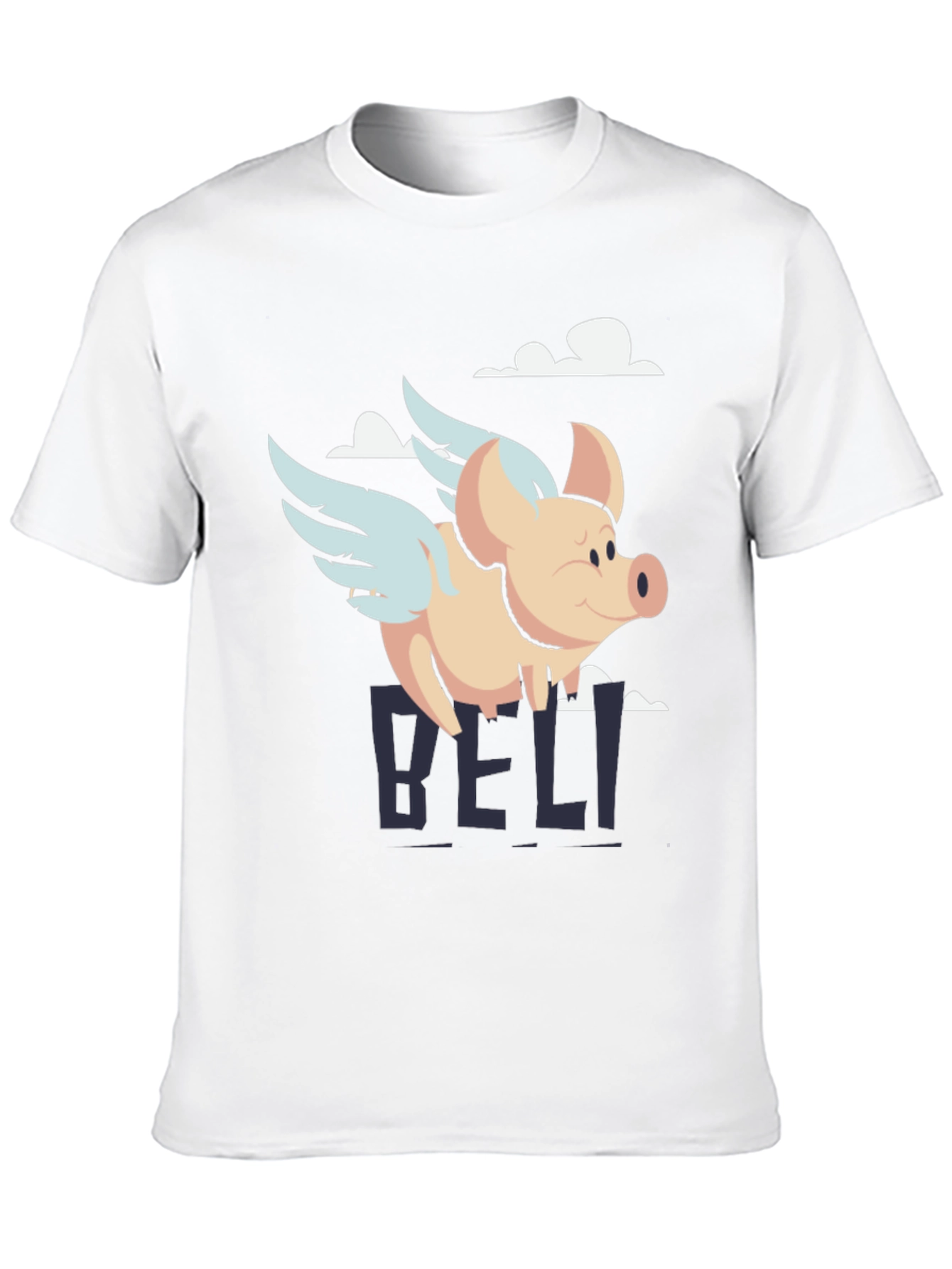 Flying Pig Graphic Tee - Mens Black T-Shirt
