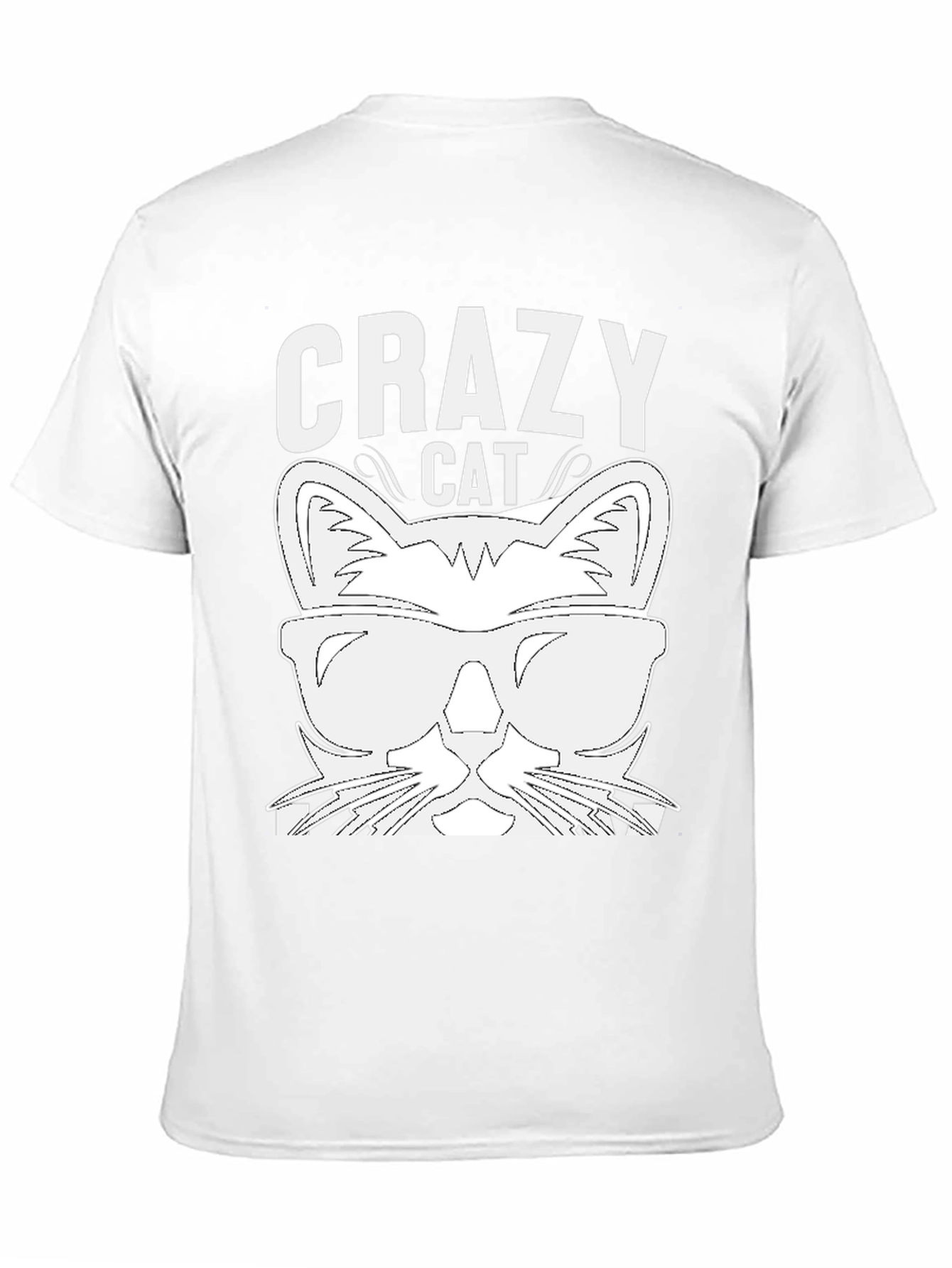 Crazy Cat Graphic T-Shirt - Black