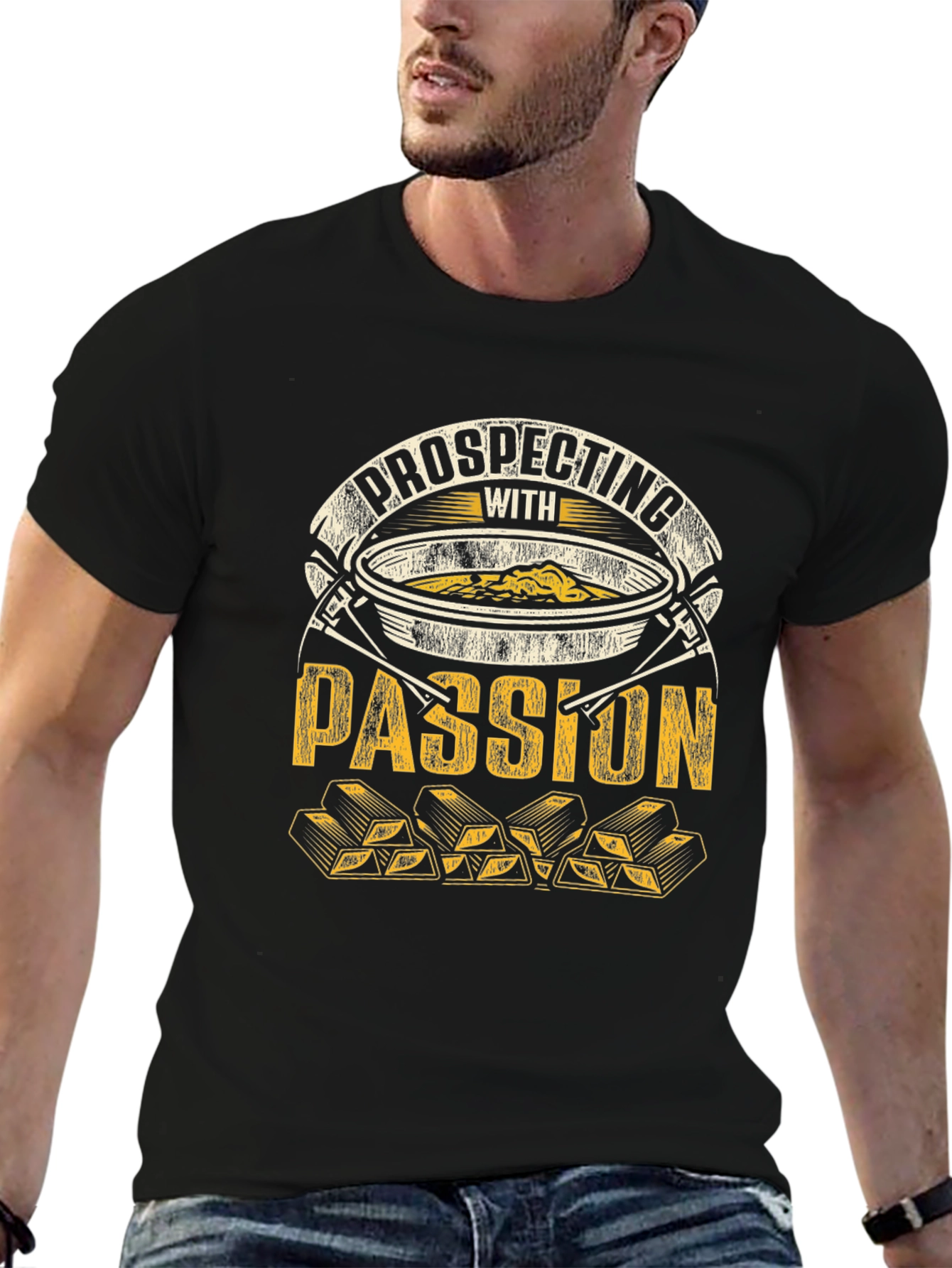 Prospecting with Passion T-Shirt - Gold Mining Design