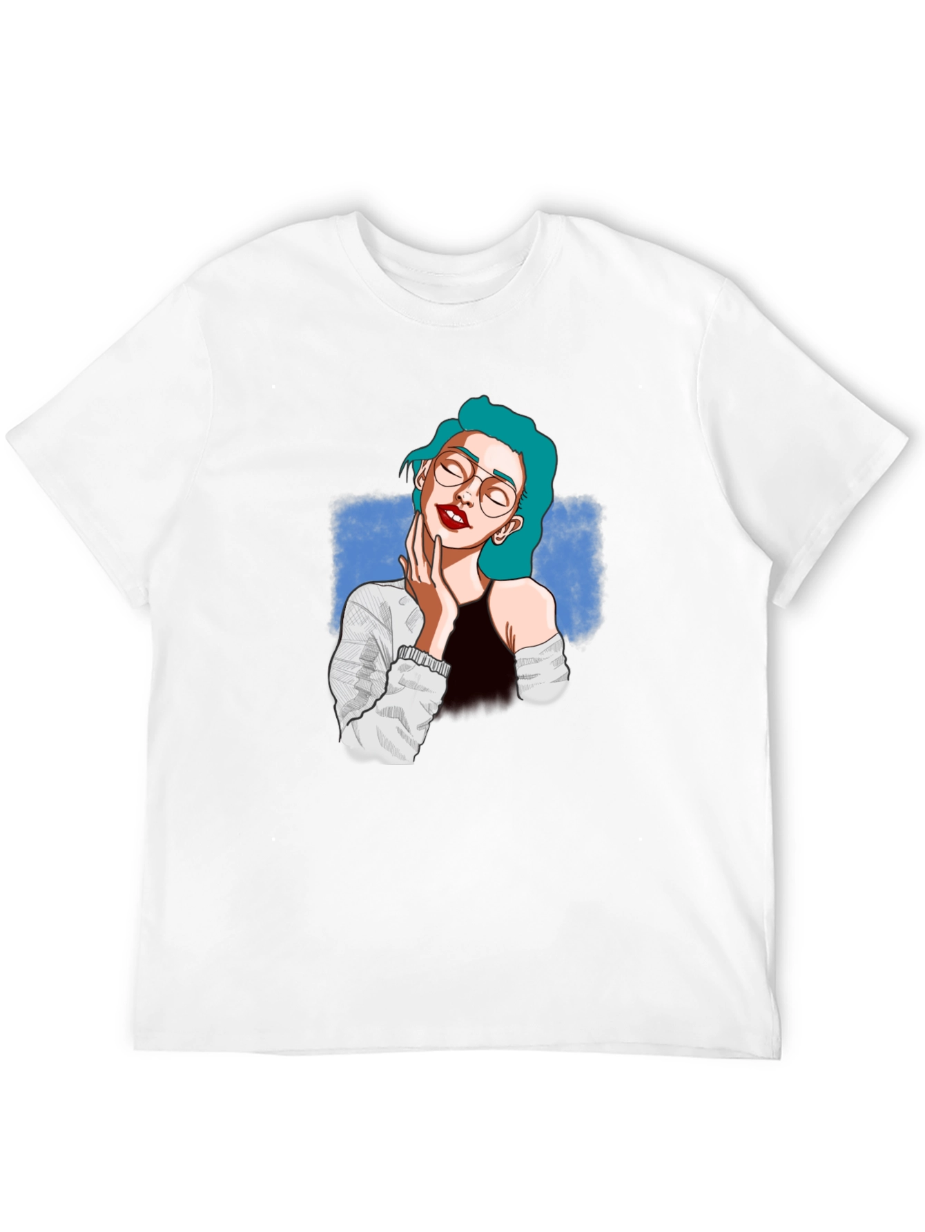 Stylish Black T-Shirt with Woman Graphic