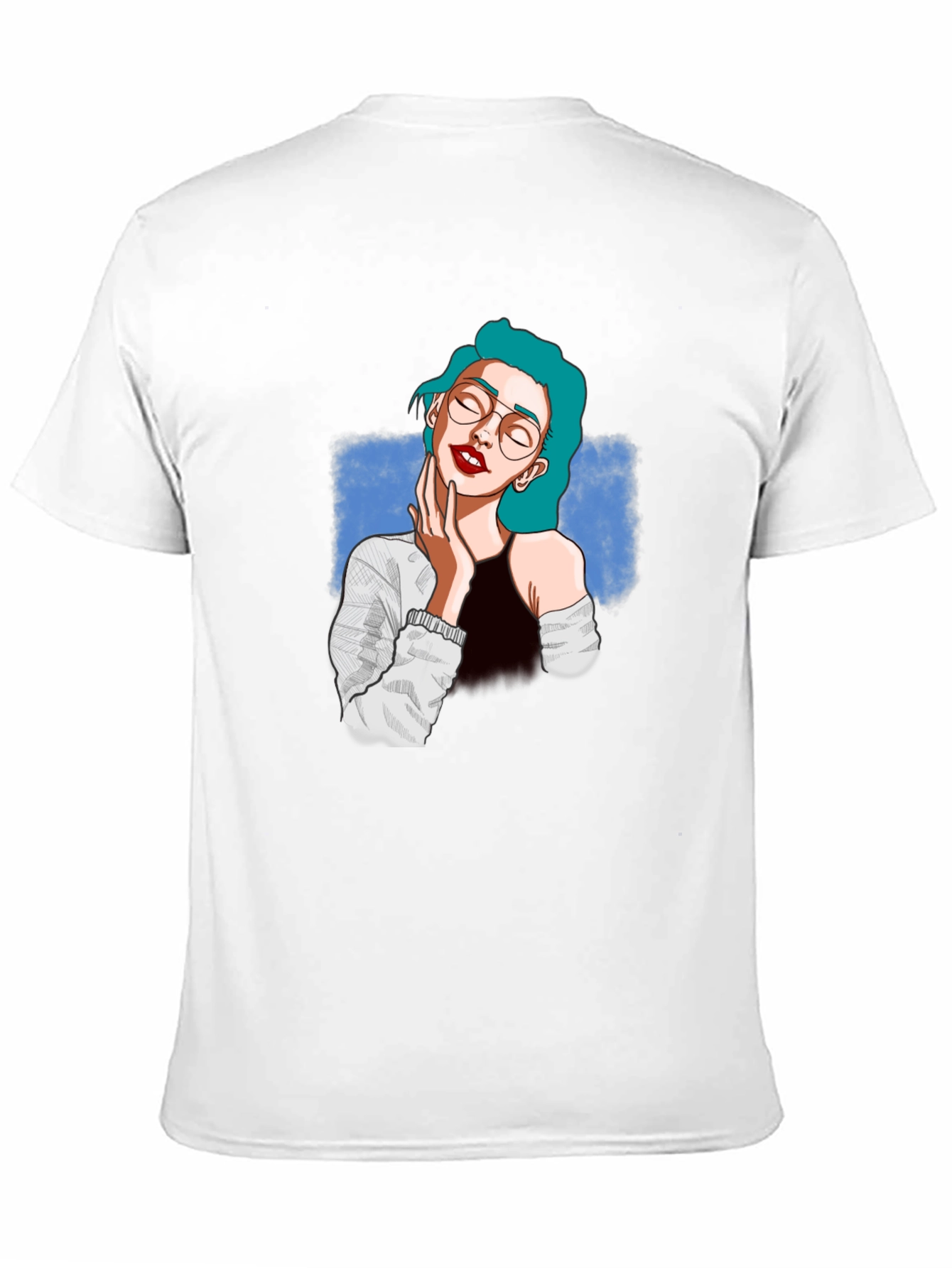 Stylish Black T-Shirt with Woman Graphic
