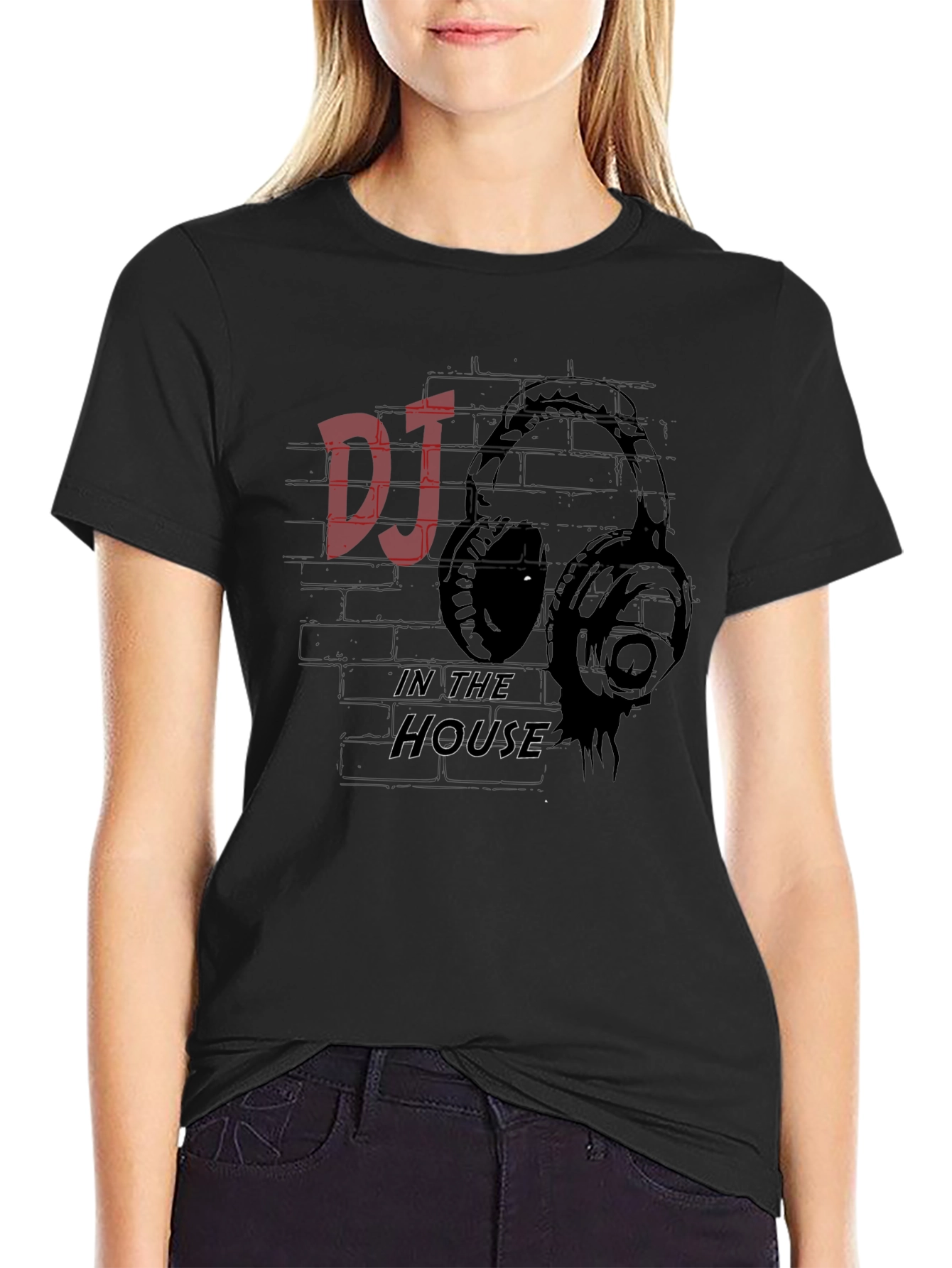 DJ in the House Graphic Print Tee