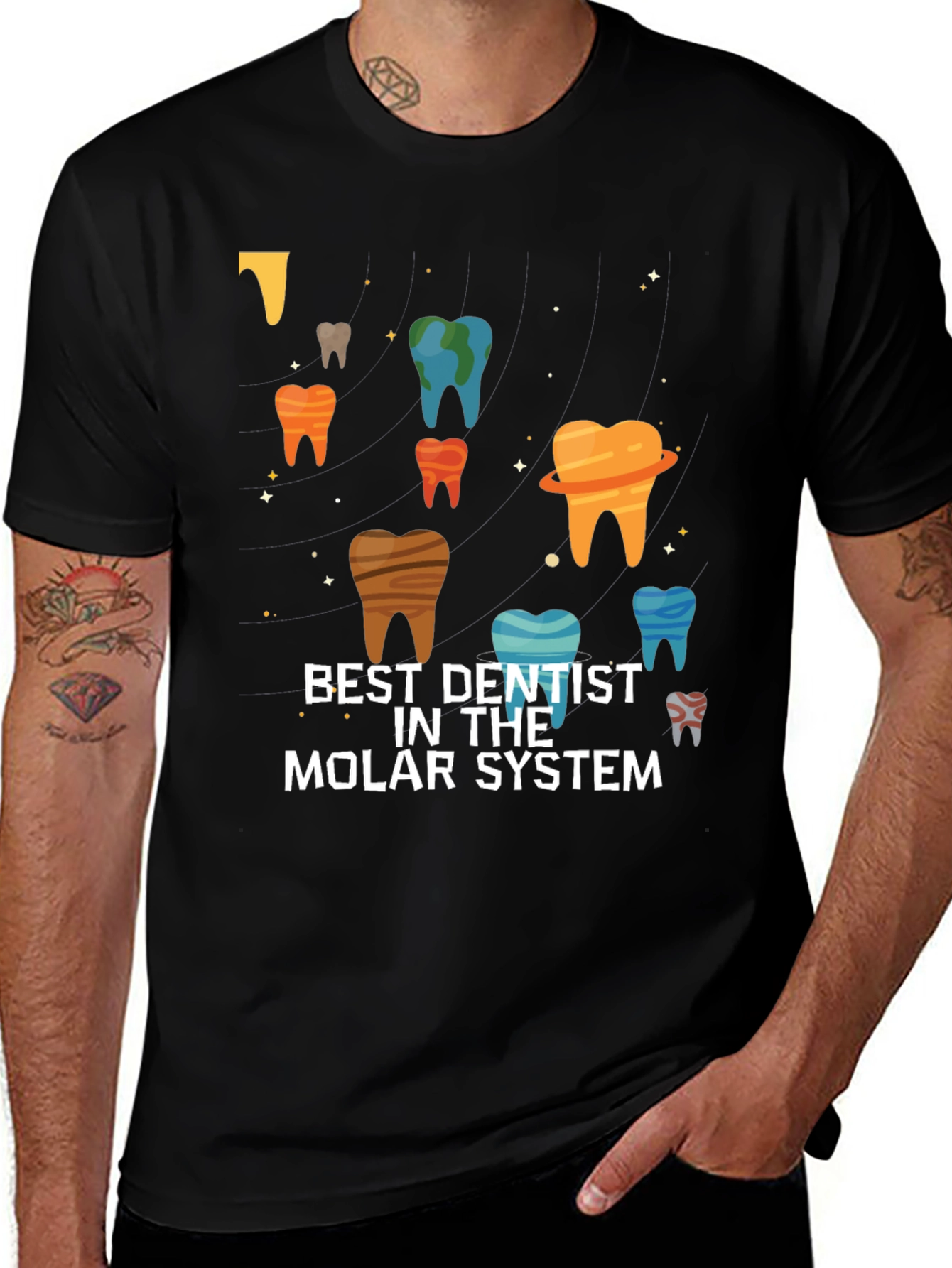 Best Dentist in the Molar System Graphic Tee