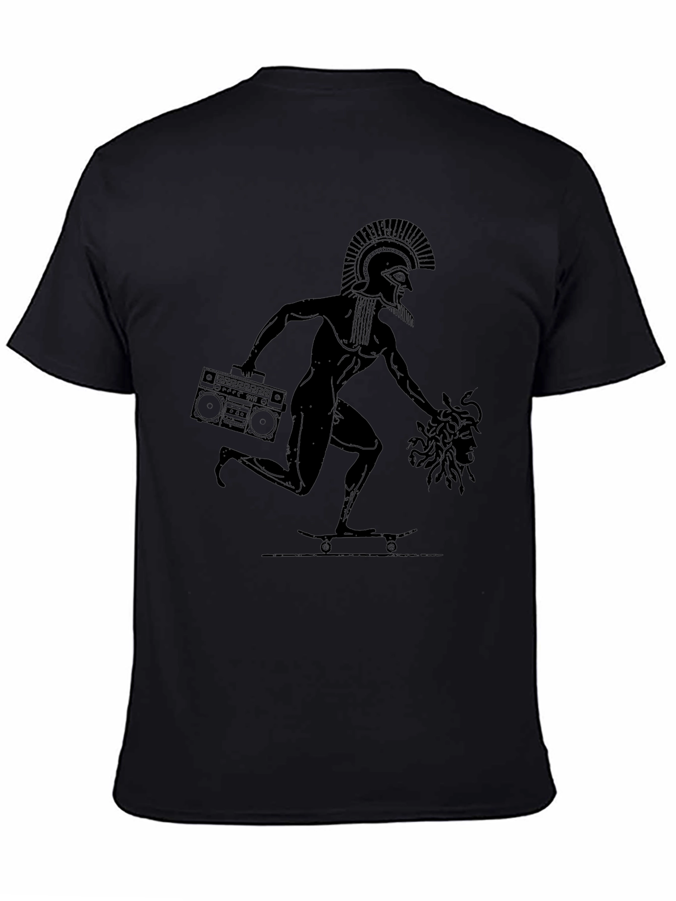 Retro Greek Skater Tee - Medusa Boombox