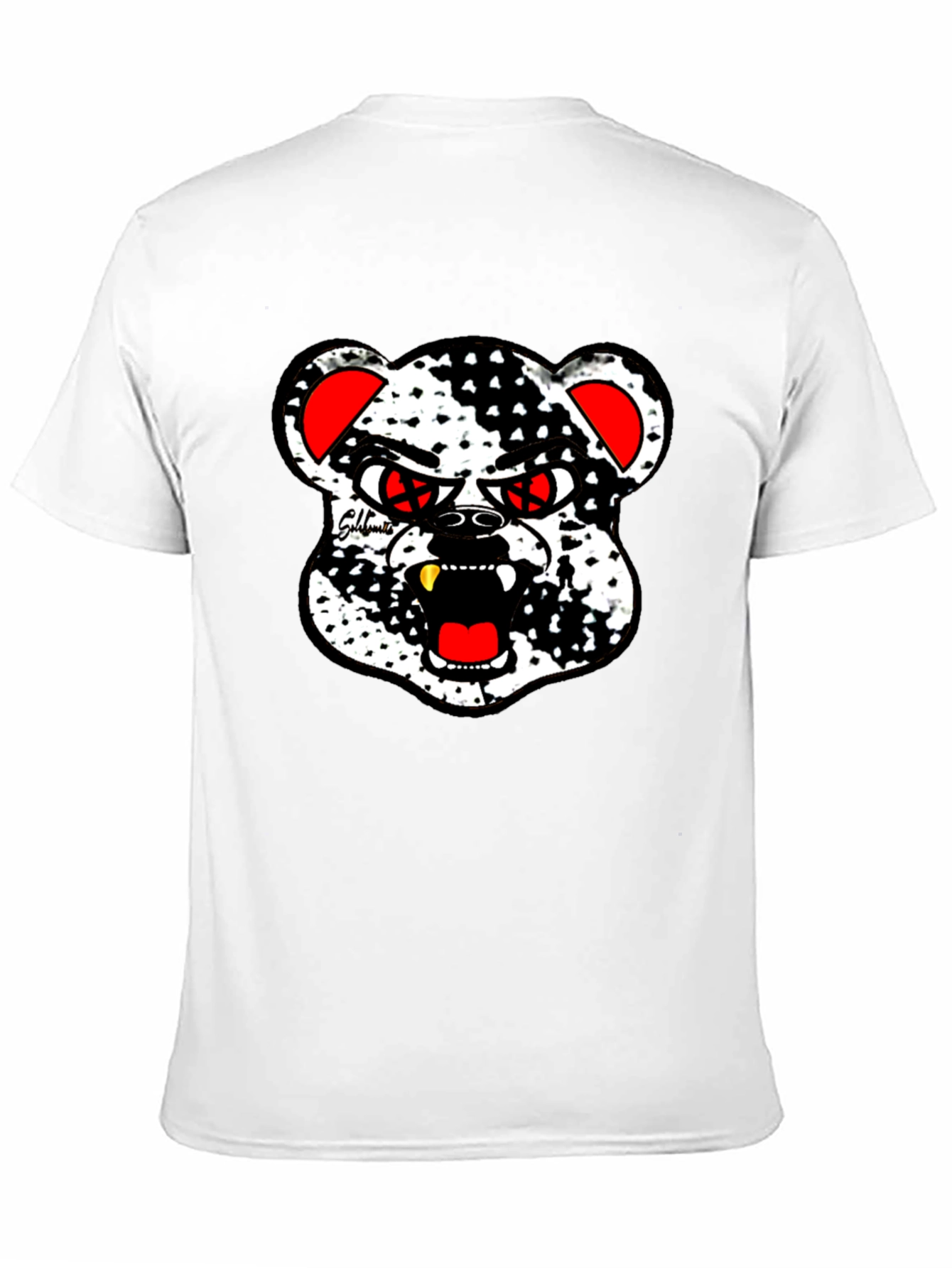Edgy Bear Graphic Black T-Shirt