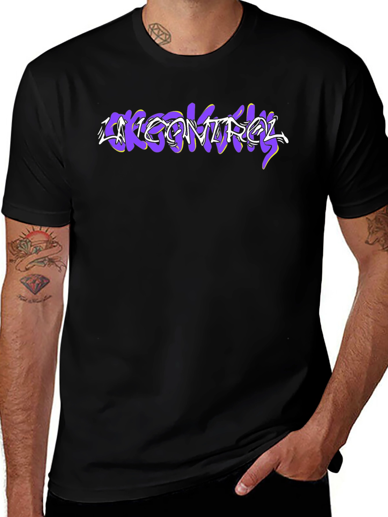 Like Control Black Graphic T-Shirt