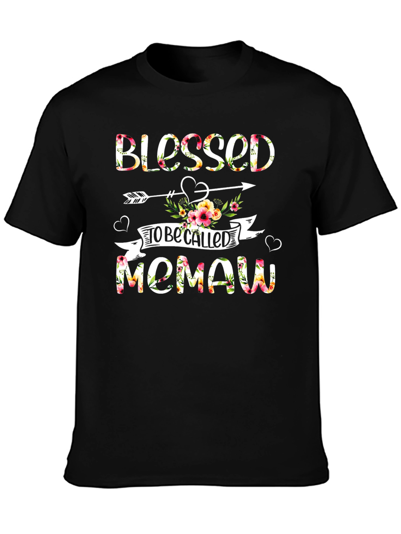 Blessed To Be Called Memaw Floral Graphic Tee