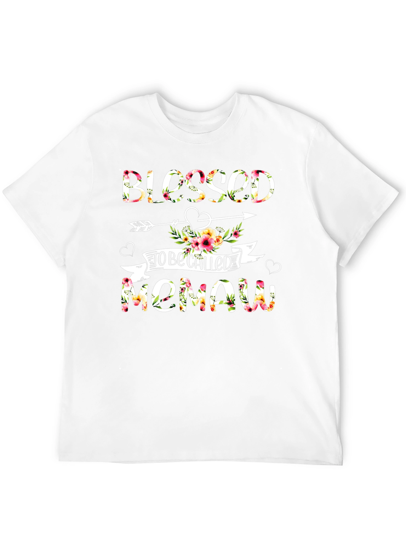 Blessed To Be Called Memaw Floral Graphic Tee