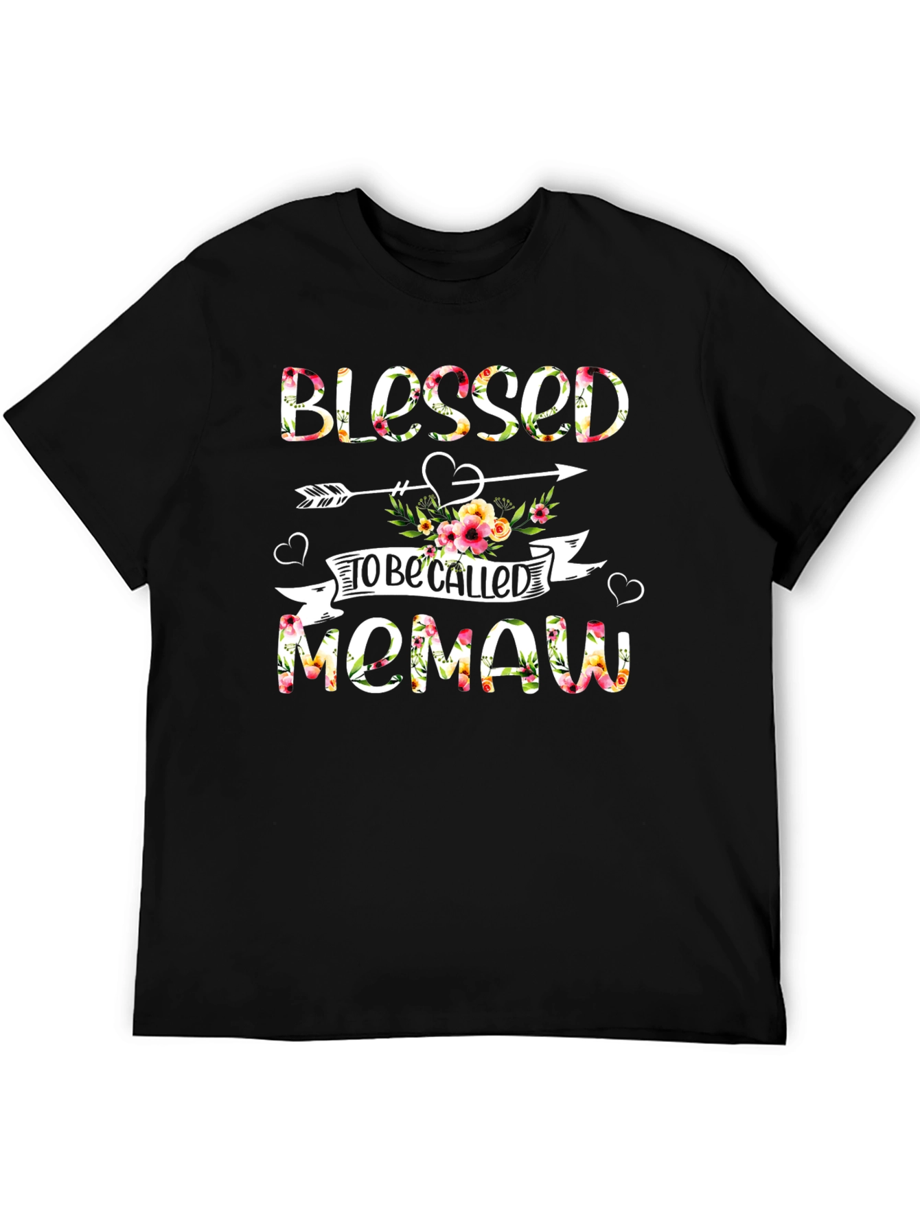 Blessed To Be Called Memaw Floral Graphic Tee