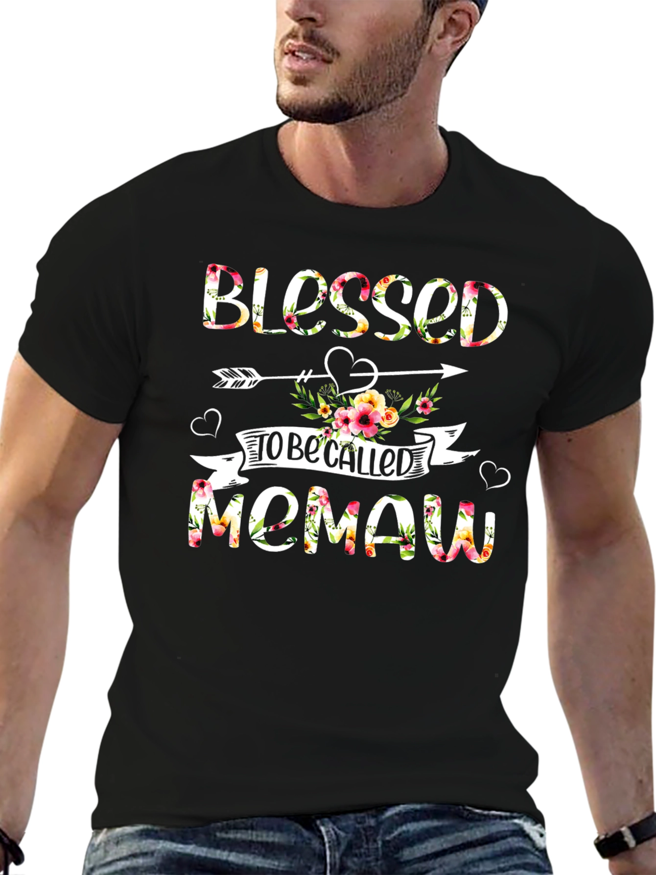 Blessed To Be Called Memaw Floral Graphic Tee