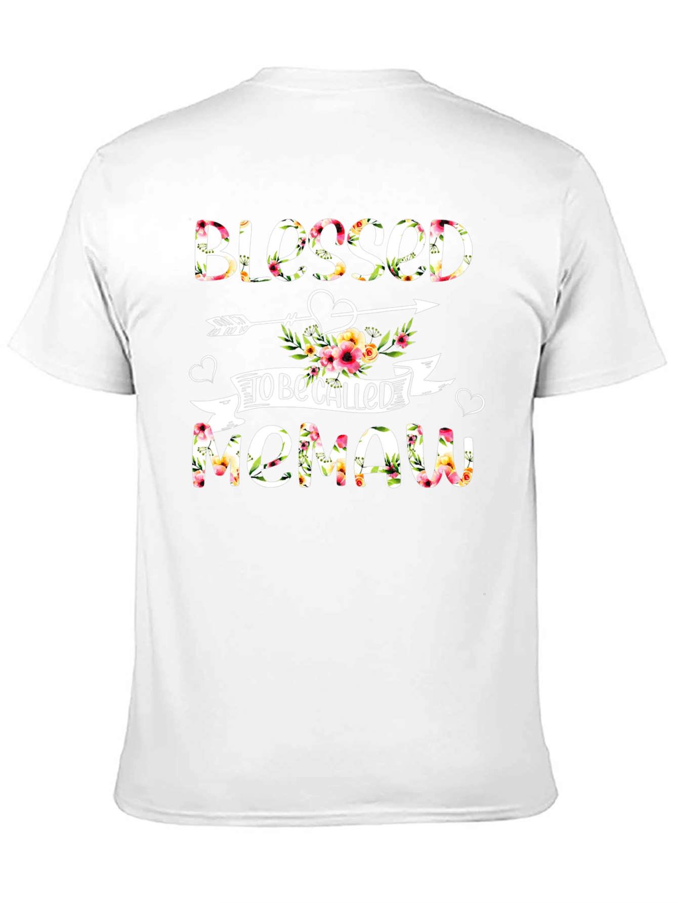 Blessed To Be Called Memaw Floral Graphic Tee