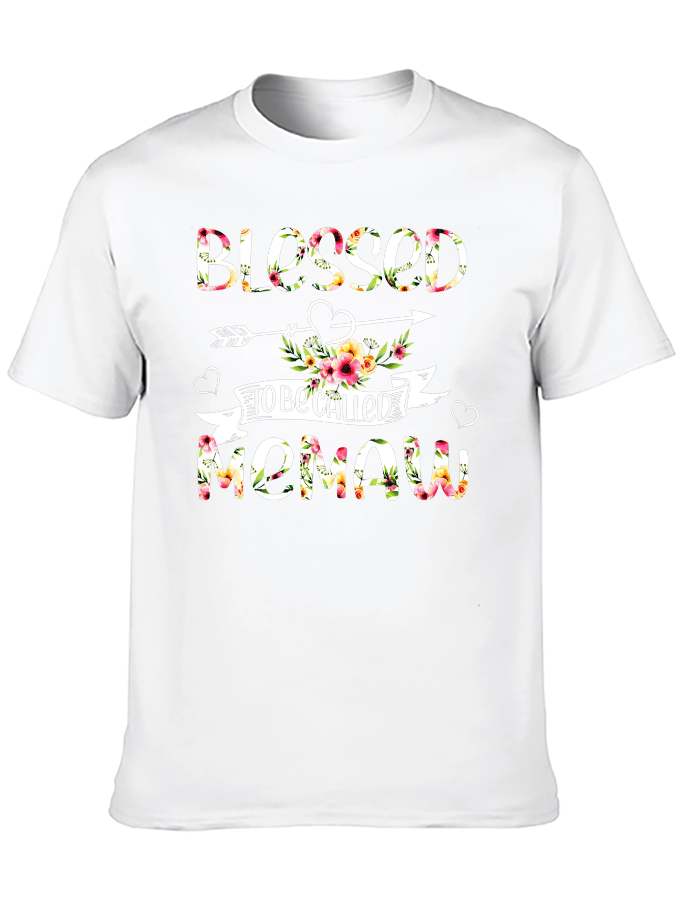 Blessed To Be Called Memaw Floral Graphic Tee