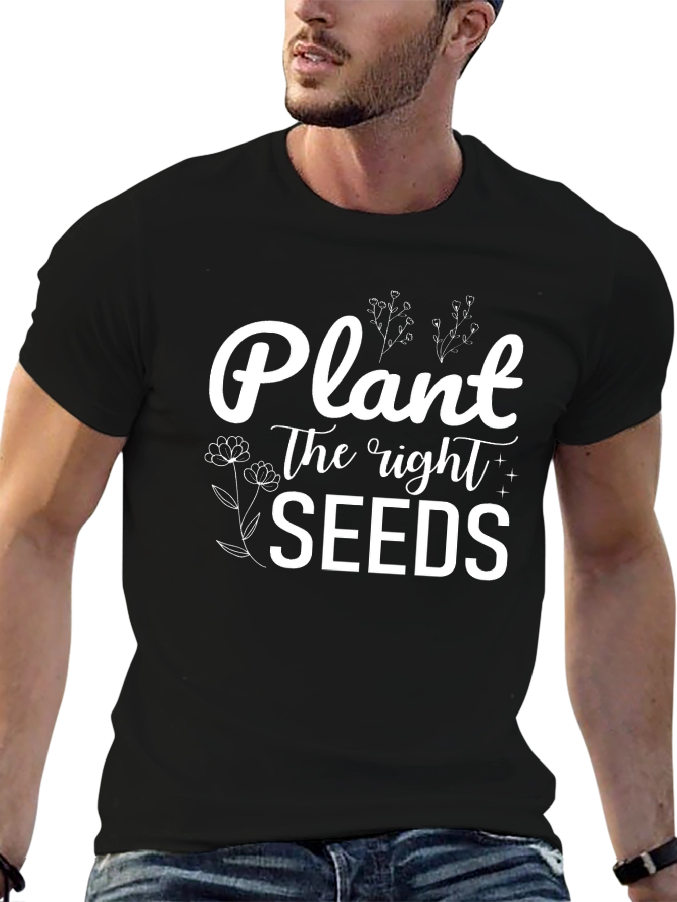Plant The Right Seeds Graphic Tee - Black