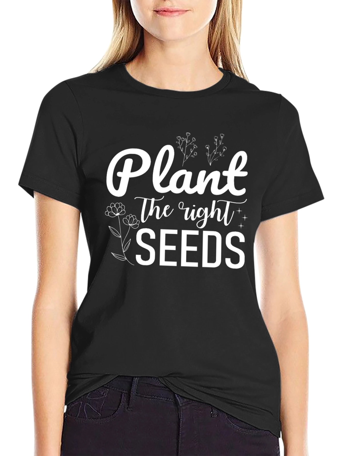 Plant The Right Seeds Graphic Tee - Black