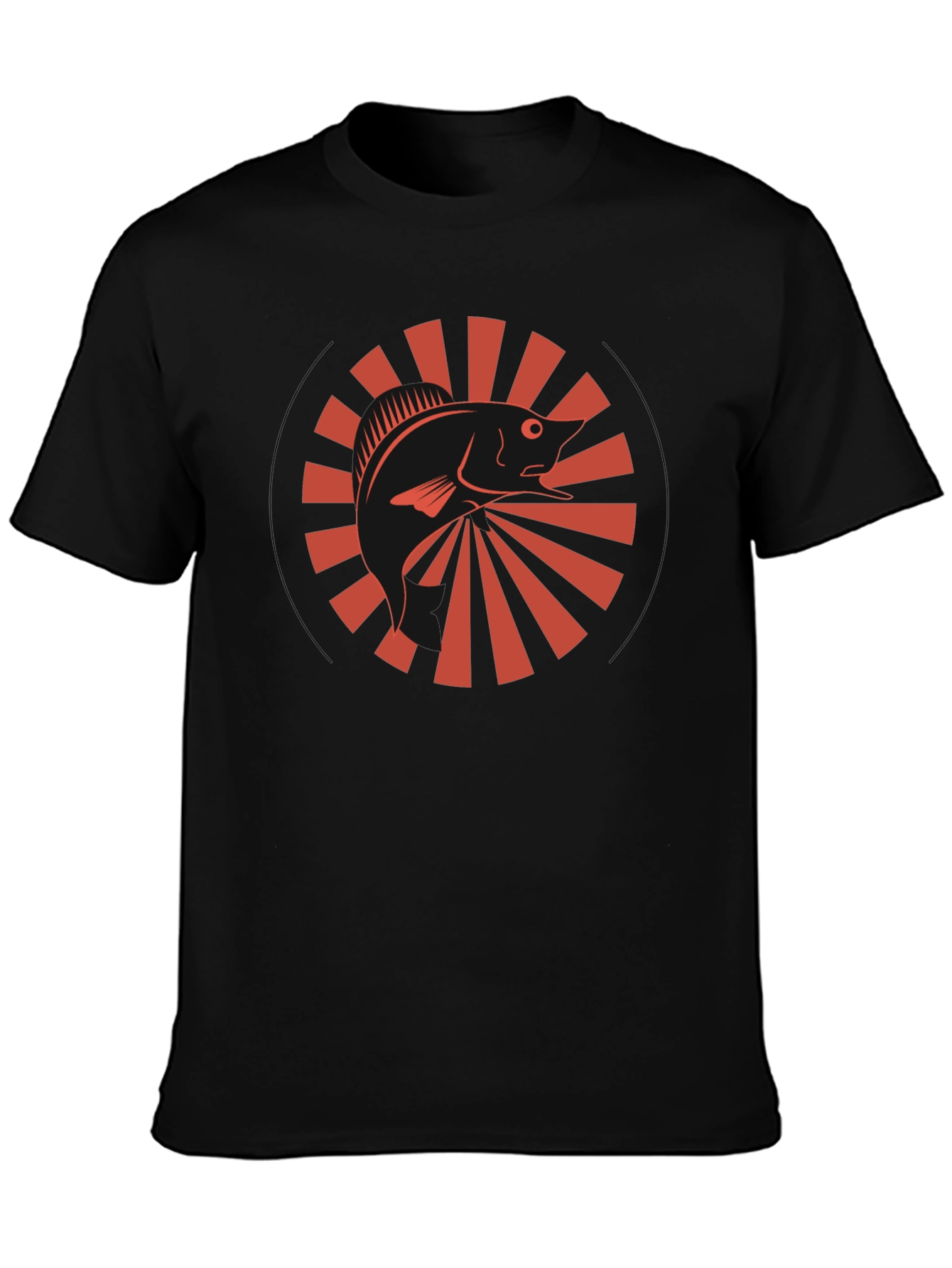 Sunburst Fish Graphic Tee - Stylish Comfort