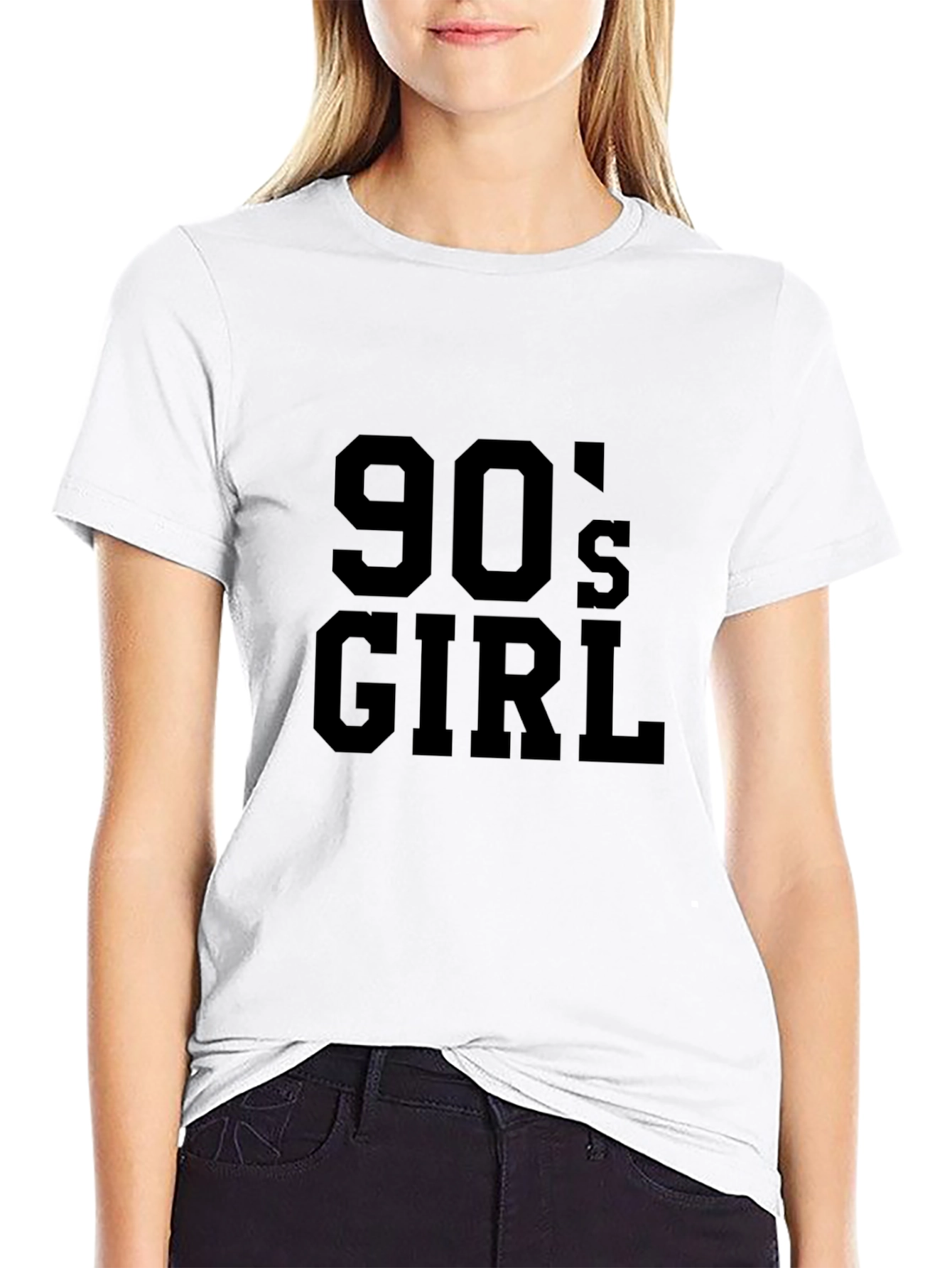 90s Girl Graphic Tee - Trendy Retro Style