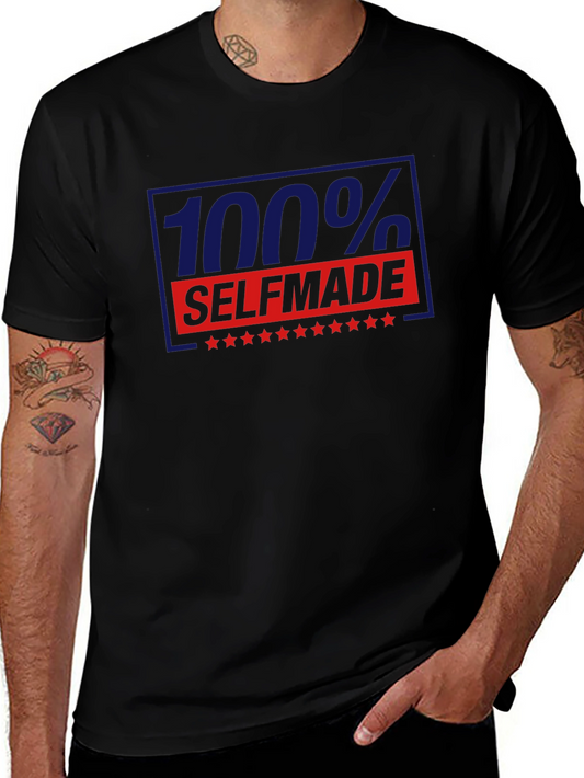 100% Self Made Graphic T-Shirt - Black