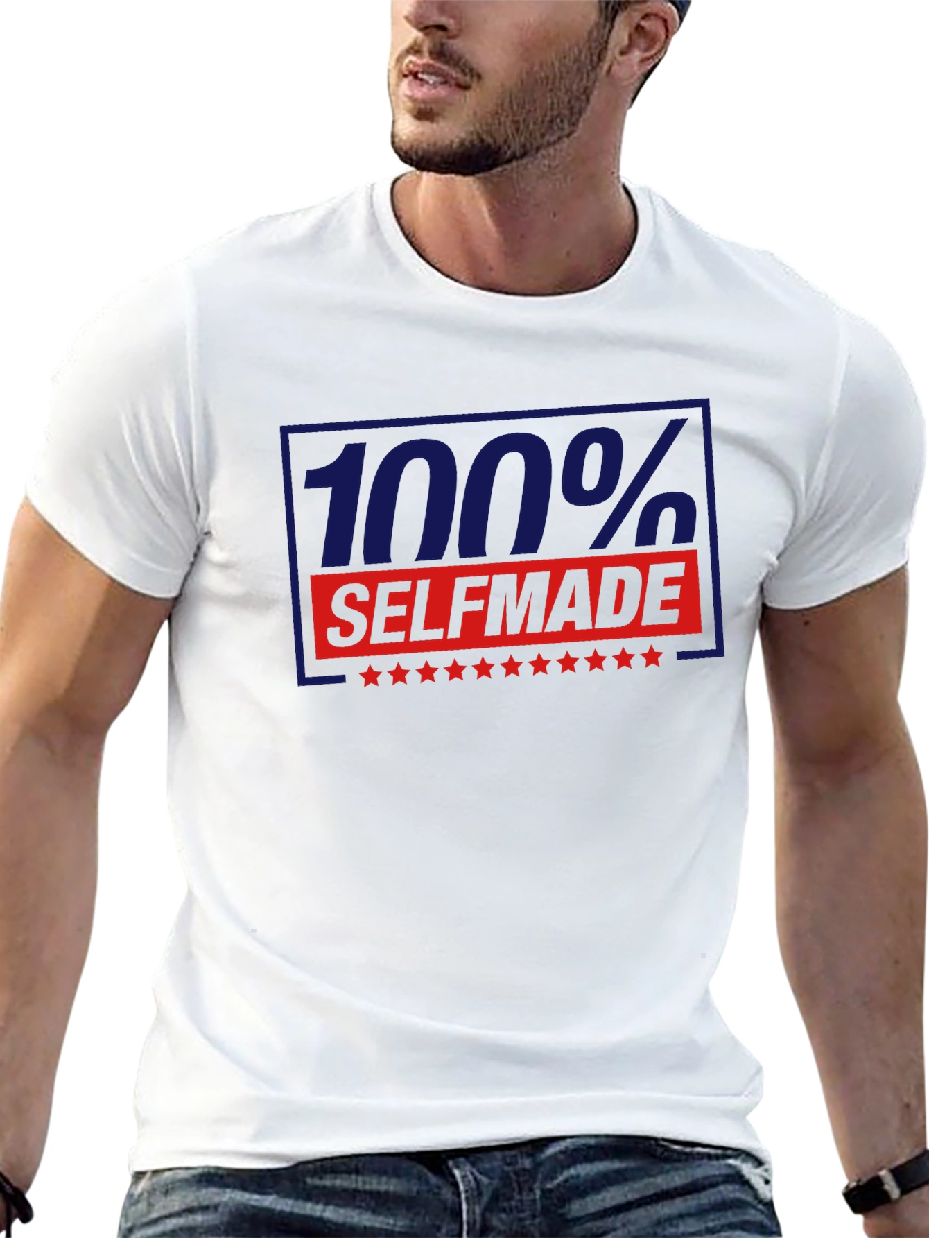 100% Self Made Graphic T-Shirt - Black