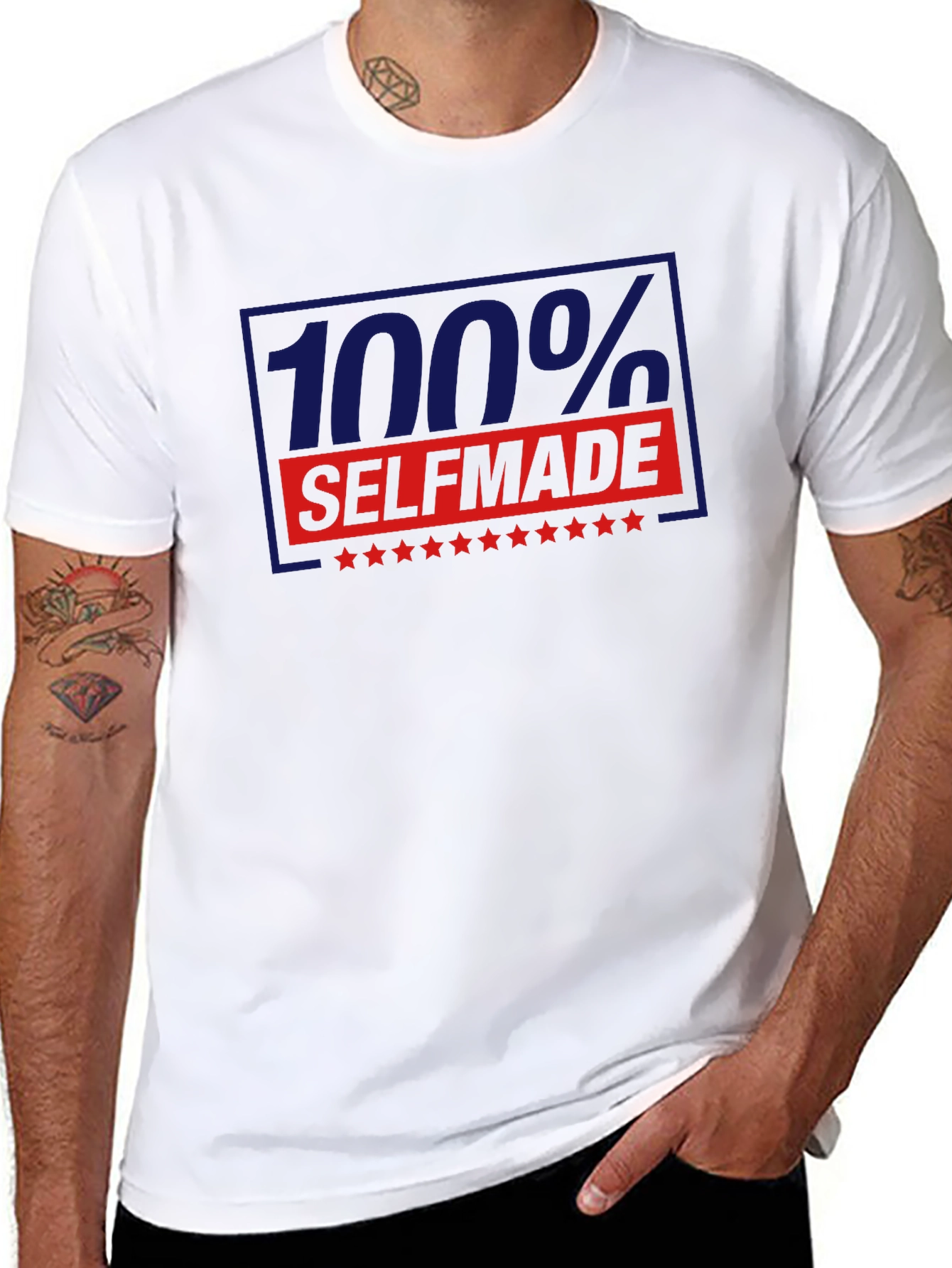100% Self Made Graphic T-Shirt - Black