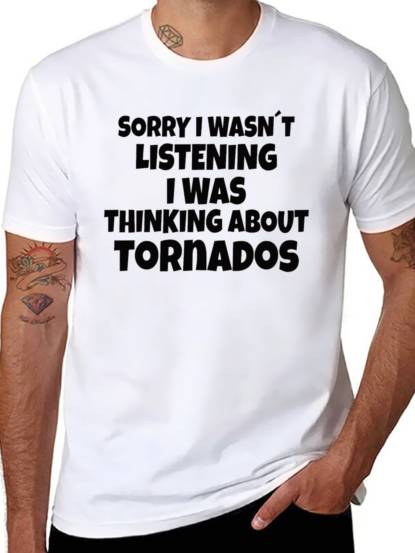 Tornado Obsessed Black T-Shirt - Novelty Tee