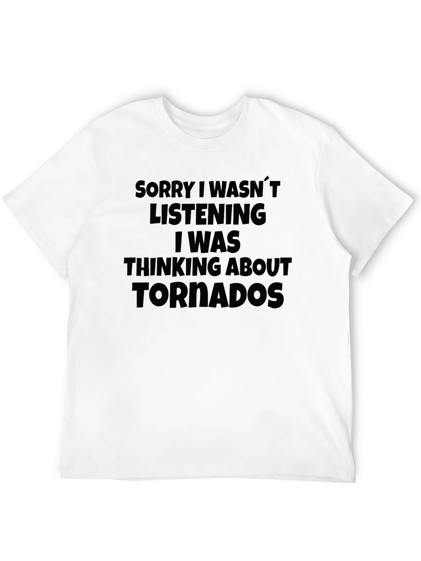 Tornado Obsessed Black T-Shirt - Novelty Tee