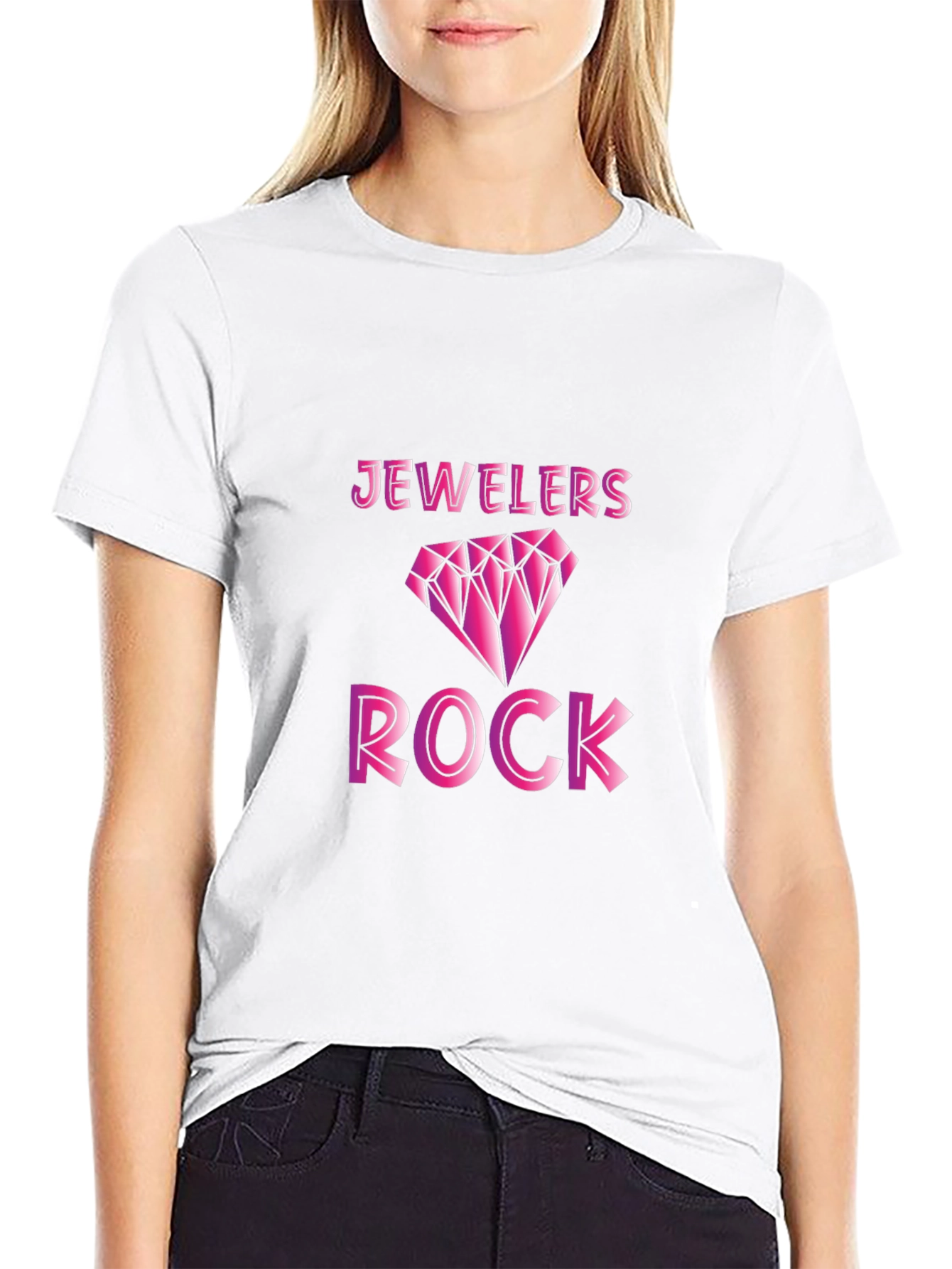 Jewelers Rock Pink Diamond Graphic T-Shirt