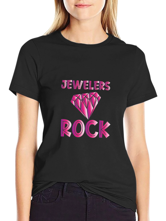 Jewelers Rock Pink Diamond Graphic T-Shirt
