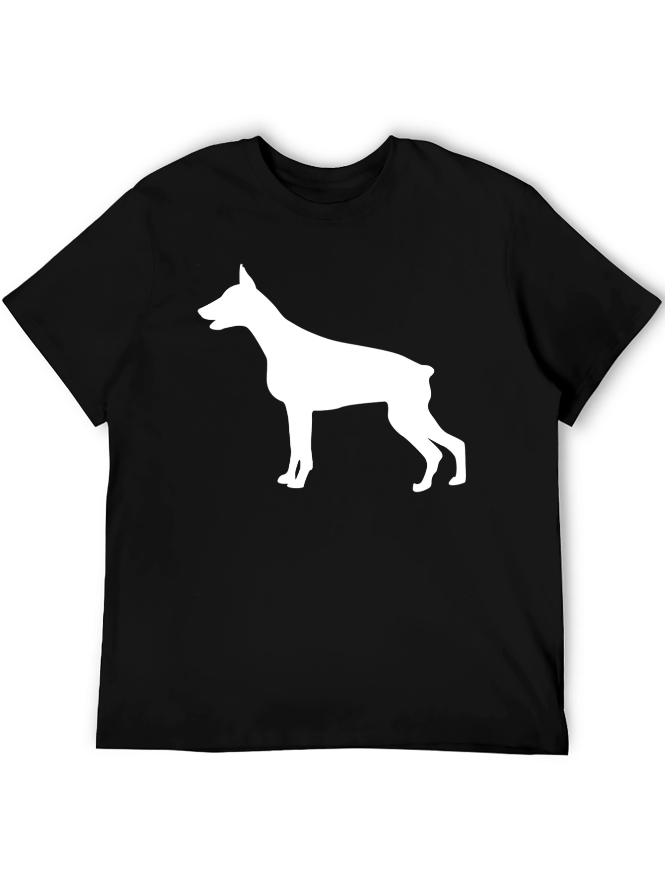 Doberman Silhouette Black T-Shirt