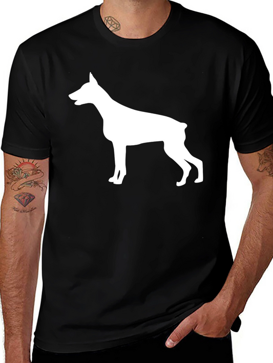 Doberman Silhouette Black T-Shirt