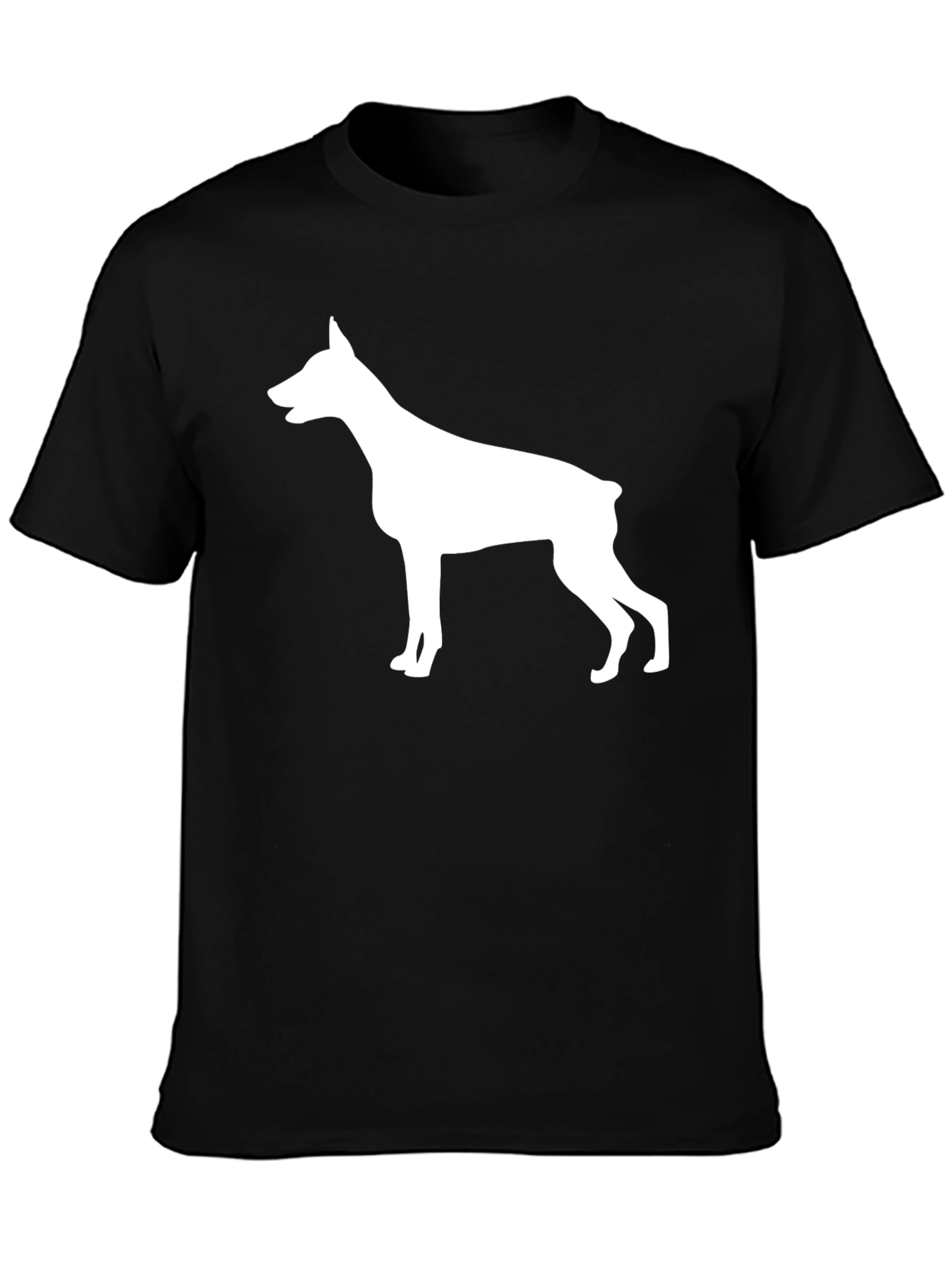 Doberman Silhouette Black T-Shirt