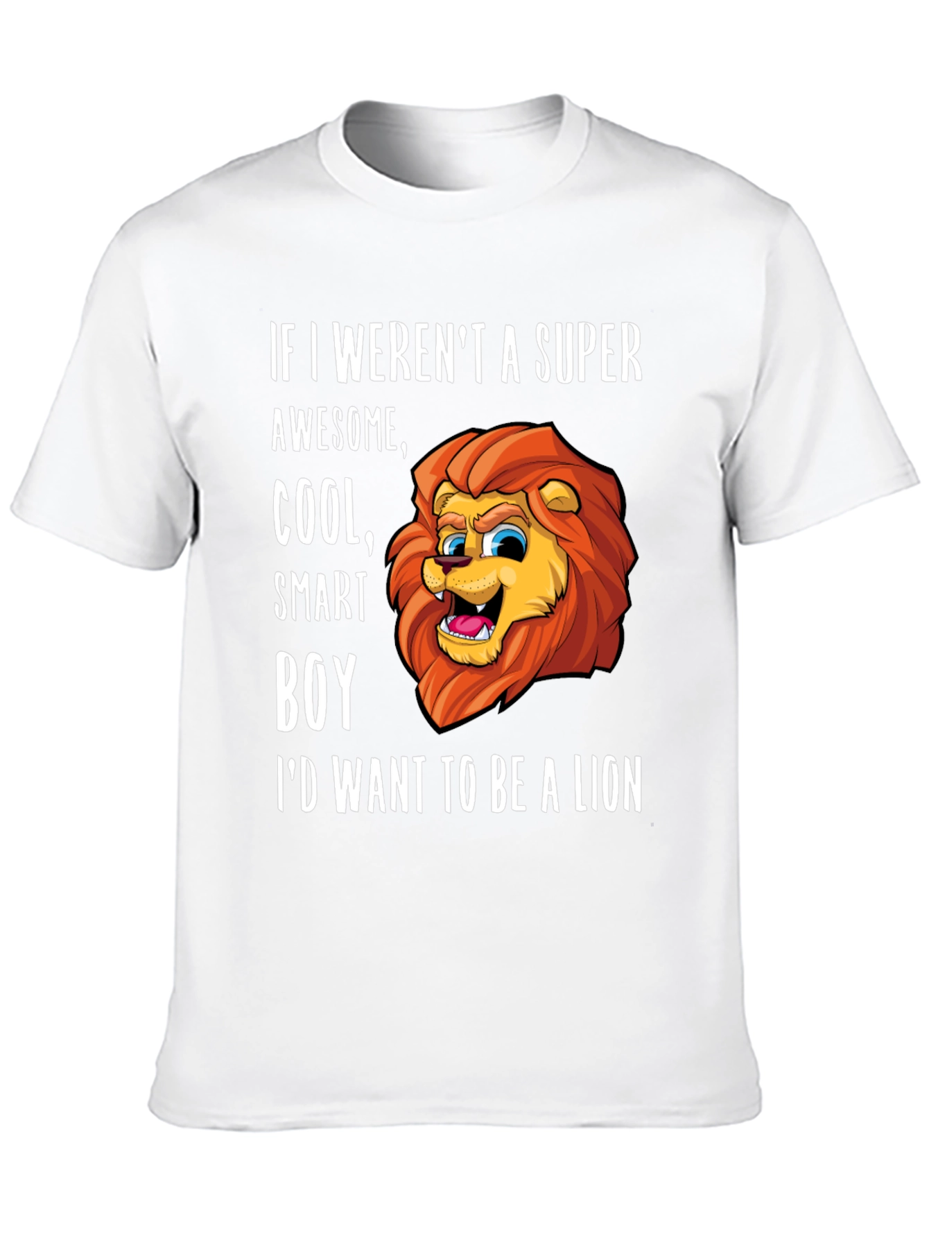 Super Awesome Smart Boy Lion Graphic T-Shirt
