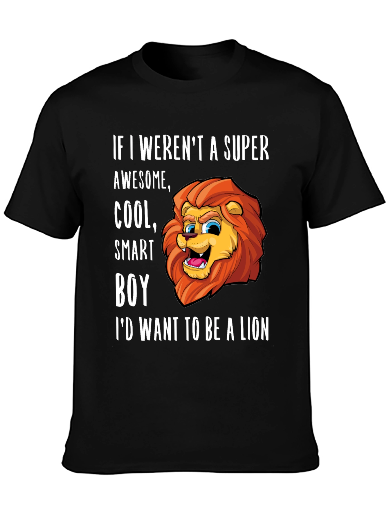 Super Awesome Smart Boy Lion Graphic T-Shirt