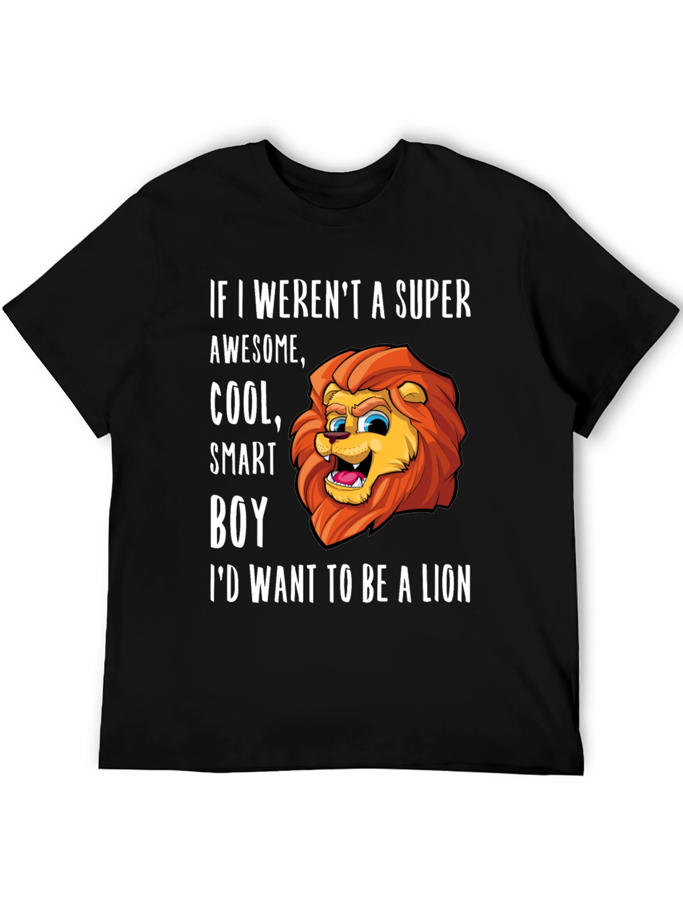 Super Awesome Smart Boy Lion Graphic T-Shirt