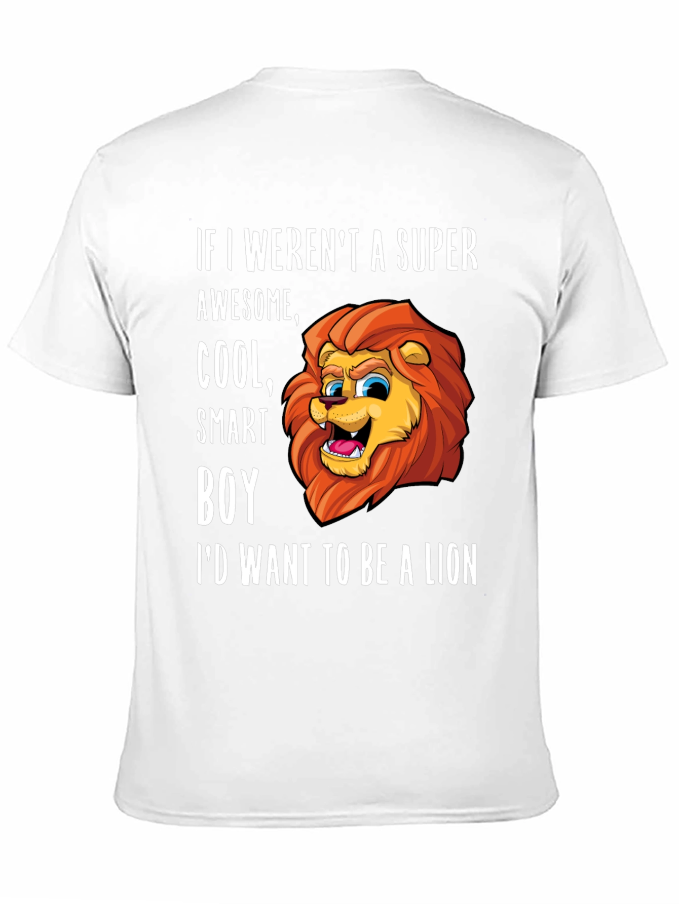 Super Awesome Smart Boy Lion Graphic T-Shirt