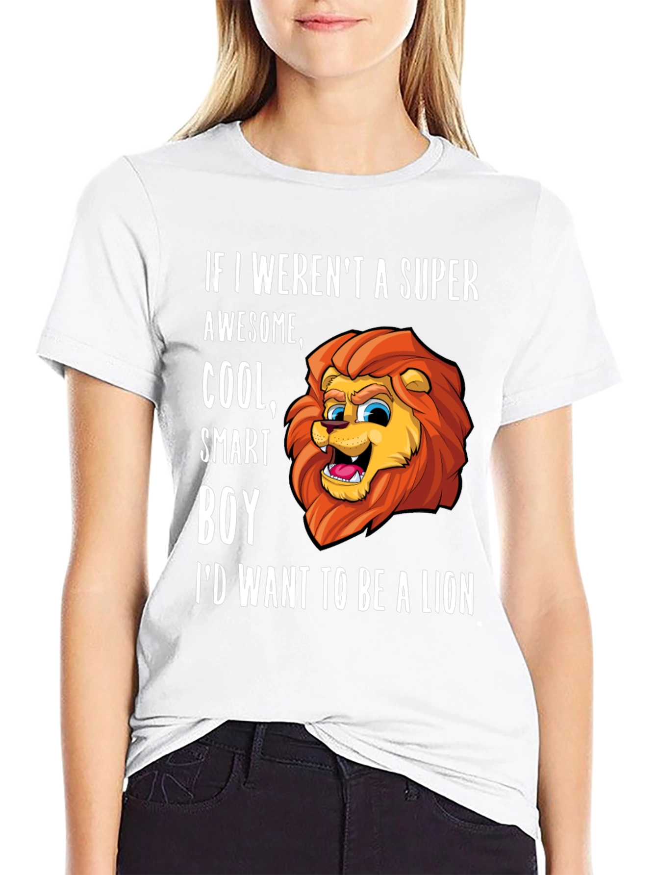 Super Awesome Smart Boy Lion Graphic T-Shirt