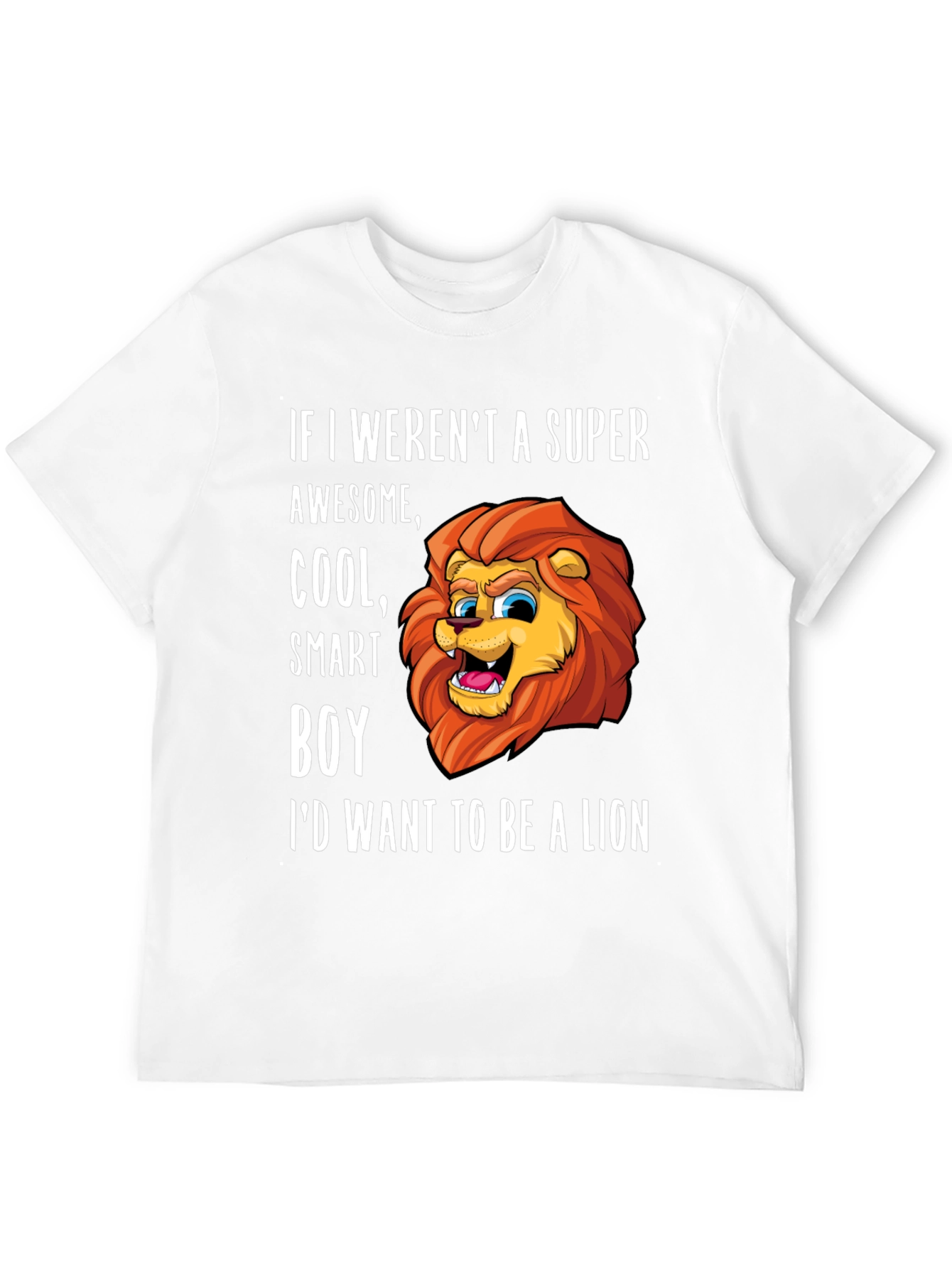Super Awesome Smart Boy Lion Graphic T-Shirt