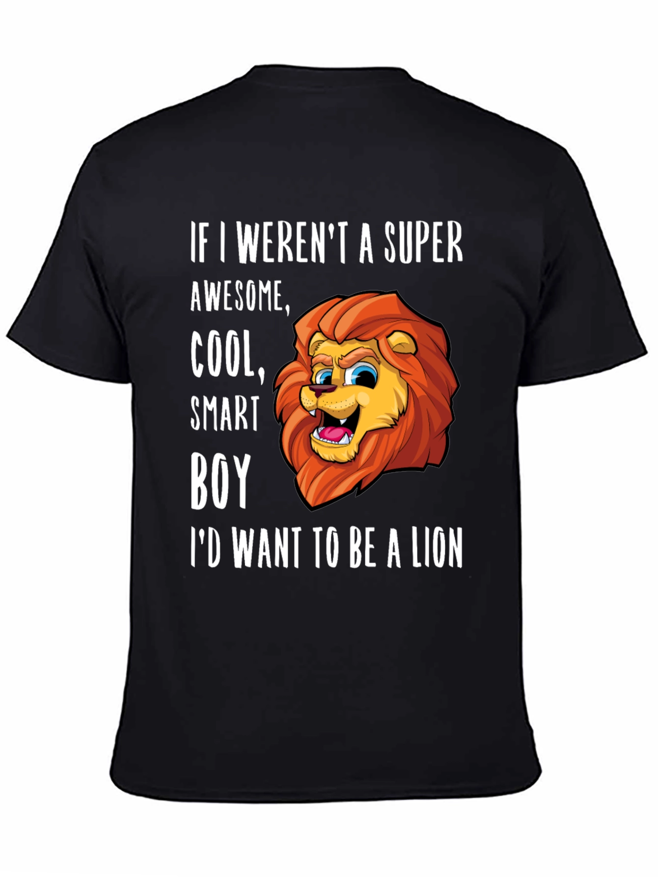 Super Awesome Smart Boy Lion Graphic T-Shirt
