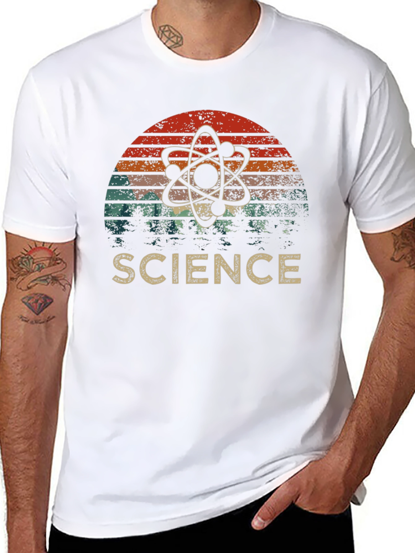 Science Atom Retro T-Shirt - Stylish Geek Apparel