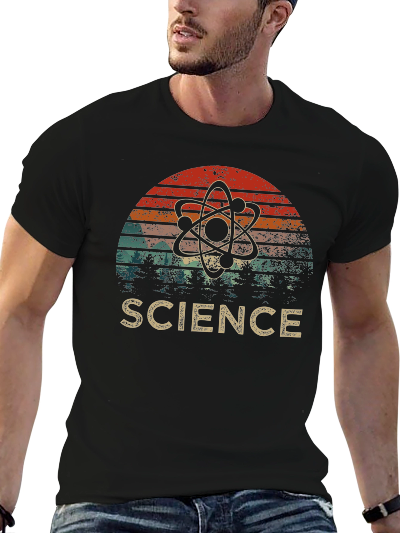Science Atom Retro T-Shirt - Stylish Geek Apparel