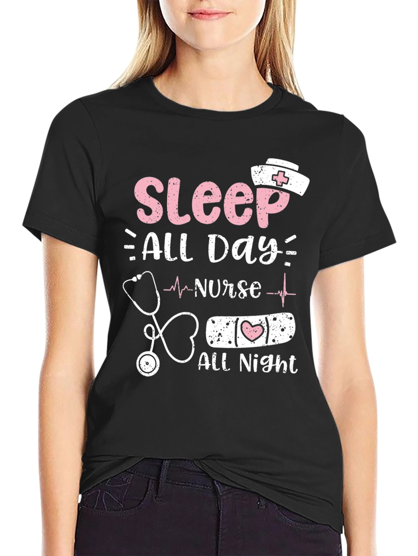 Nurse Sleep All Day All Night T-Shirt