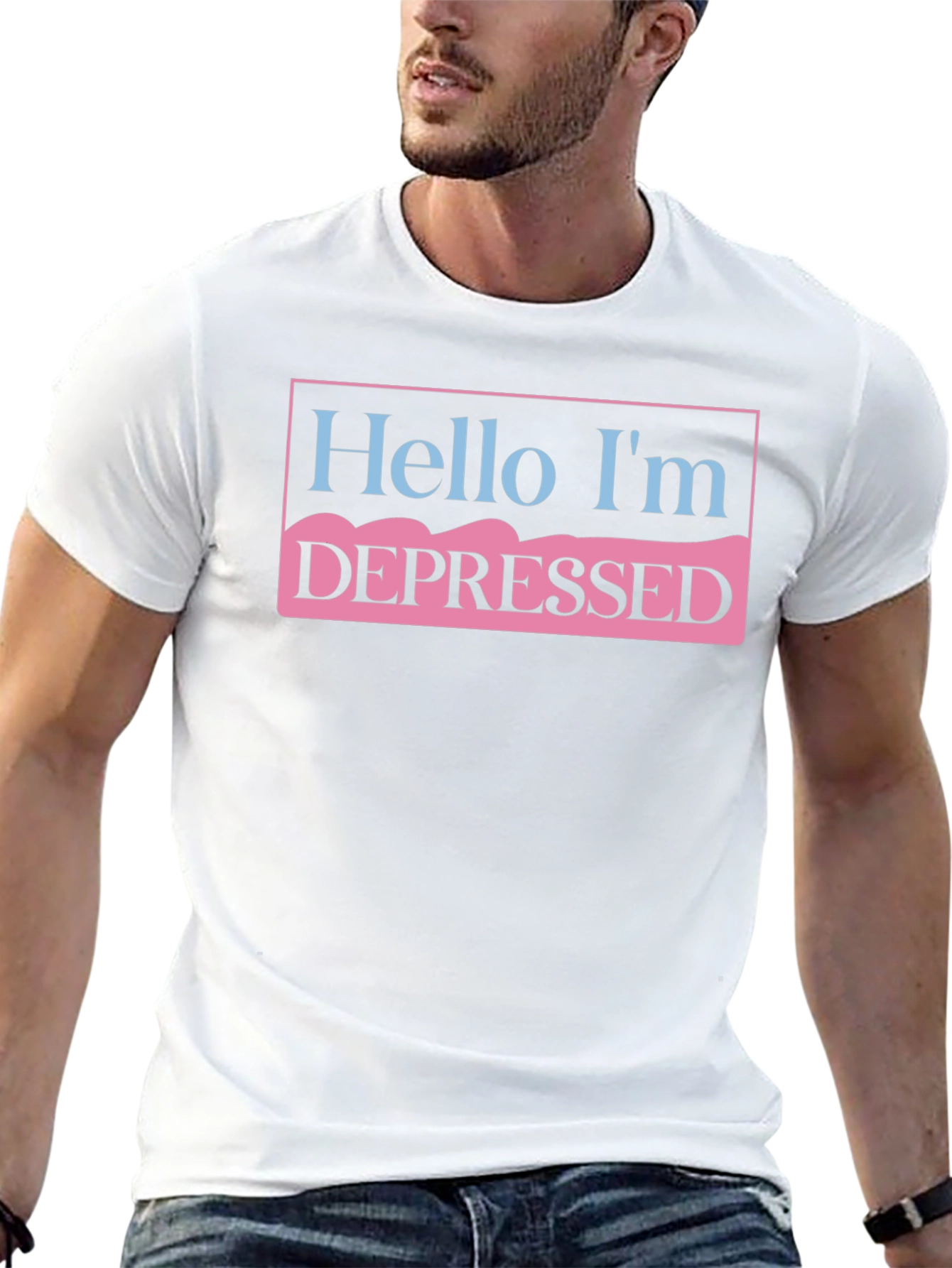 Hello Im Depressed T-Shirt - Unisex Statement Tee