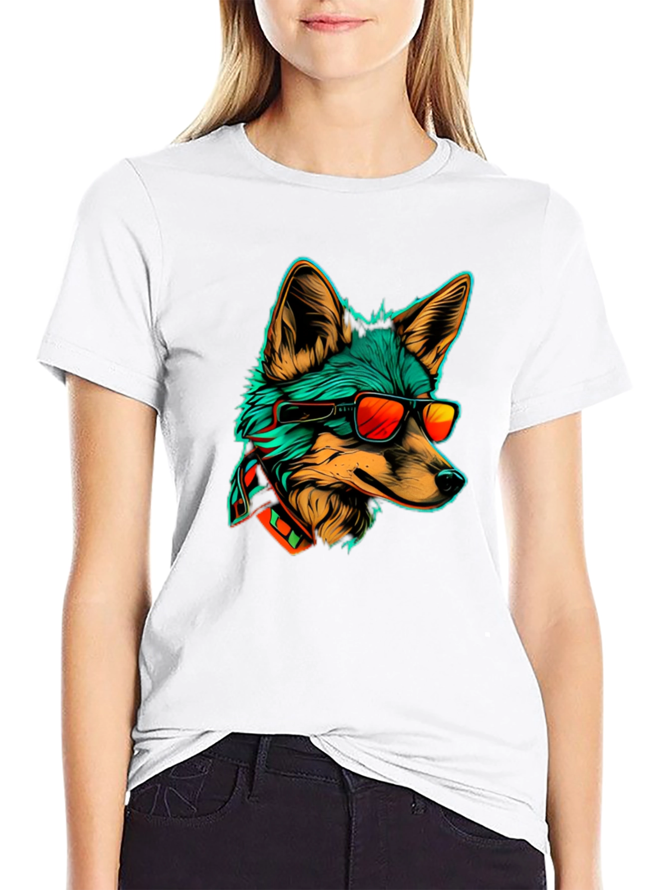 Cool Fox Graphic Tee - Stylish Animal Print T-Shirt