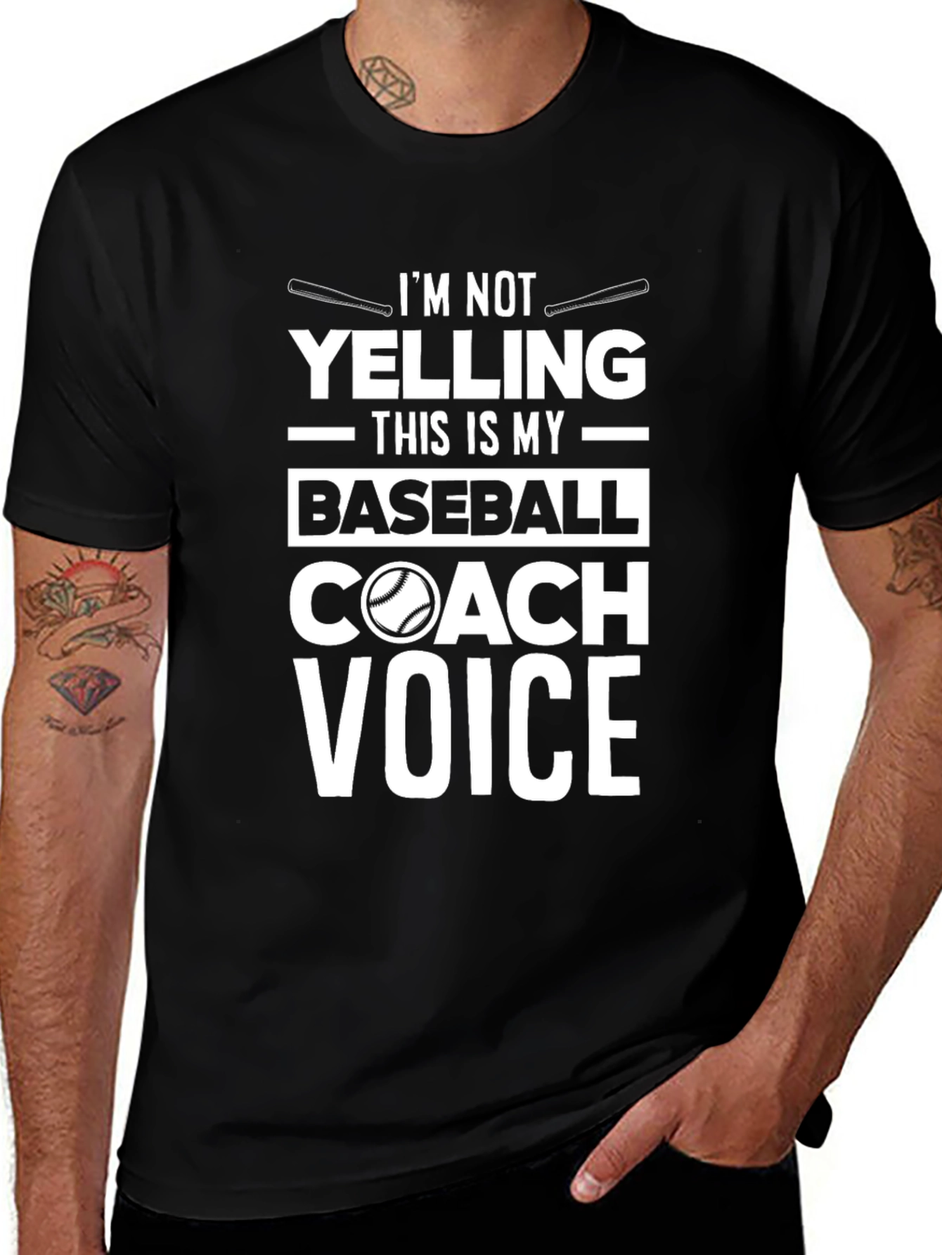 Baseball Coach T-Shirt: Im Not Yelling Funny Tee