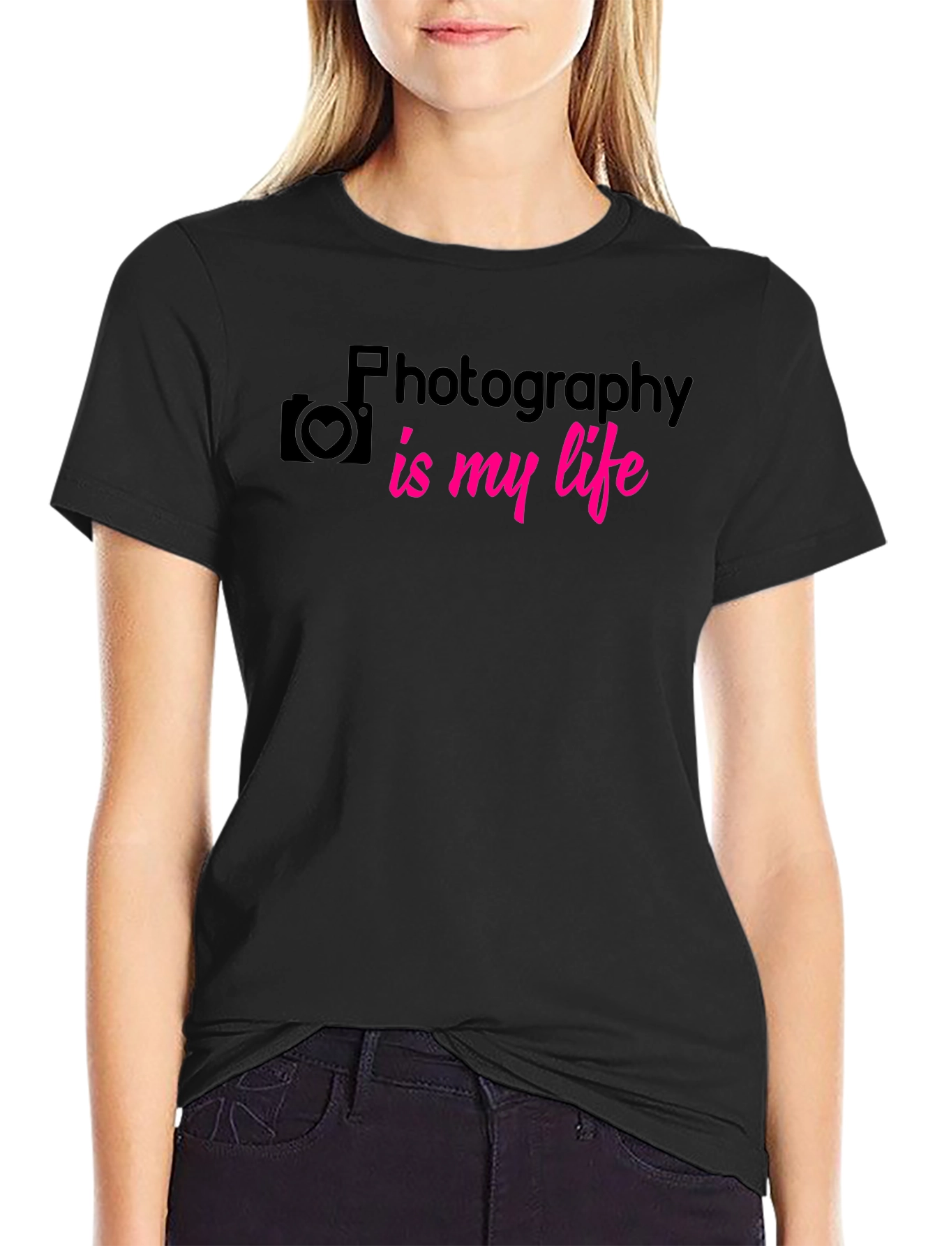 Photography is My Life T-Shirt - Black Graphic Tee
