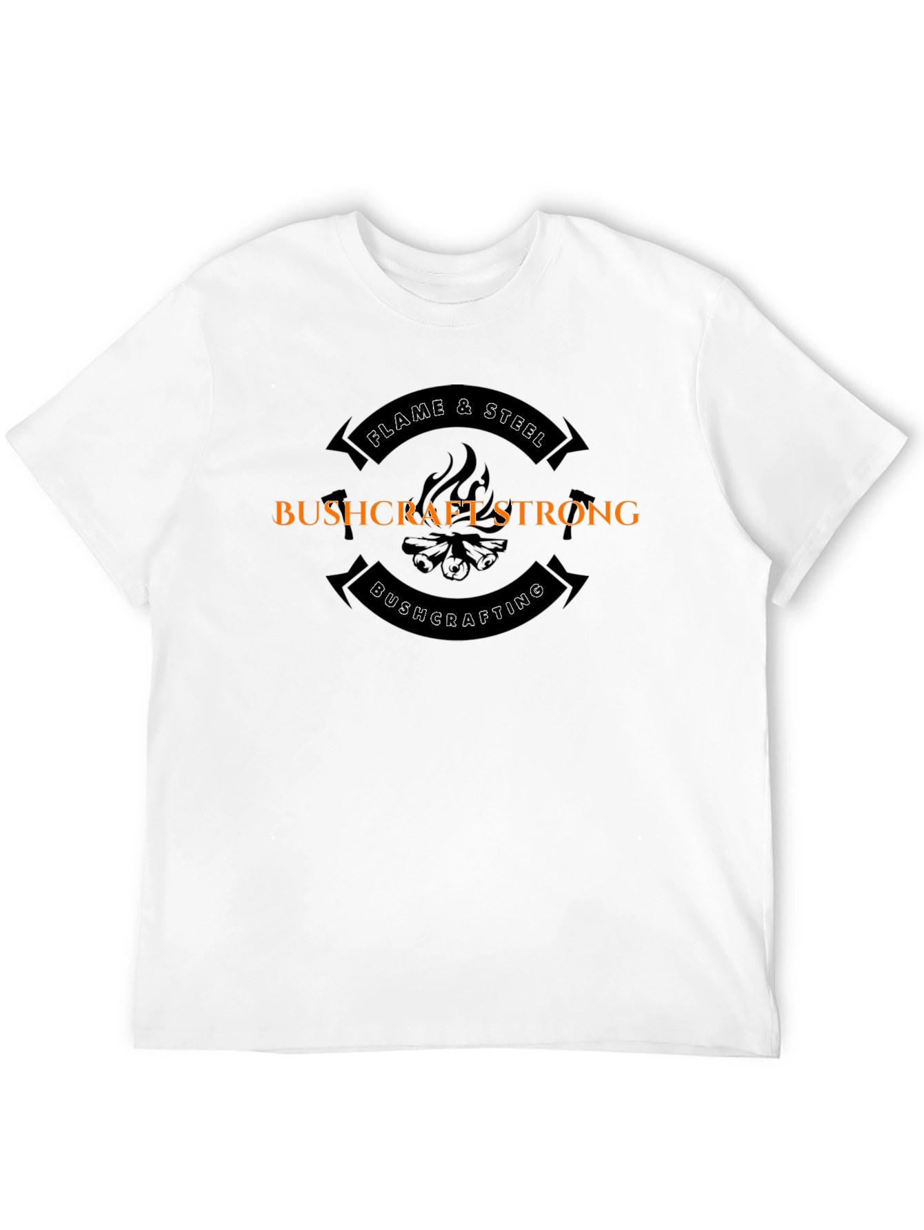 Bushcraft Strong Flame & Steel Black T-Shirt