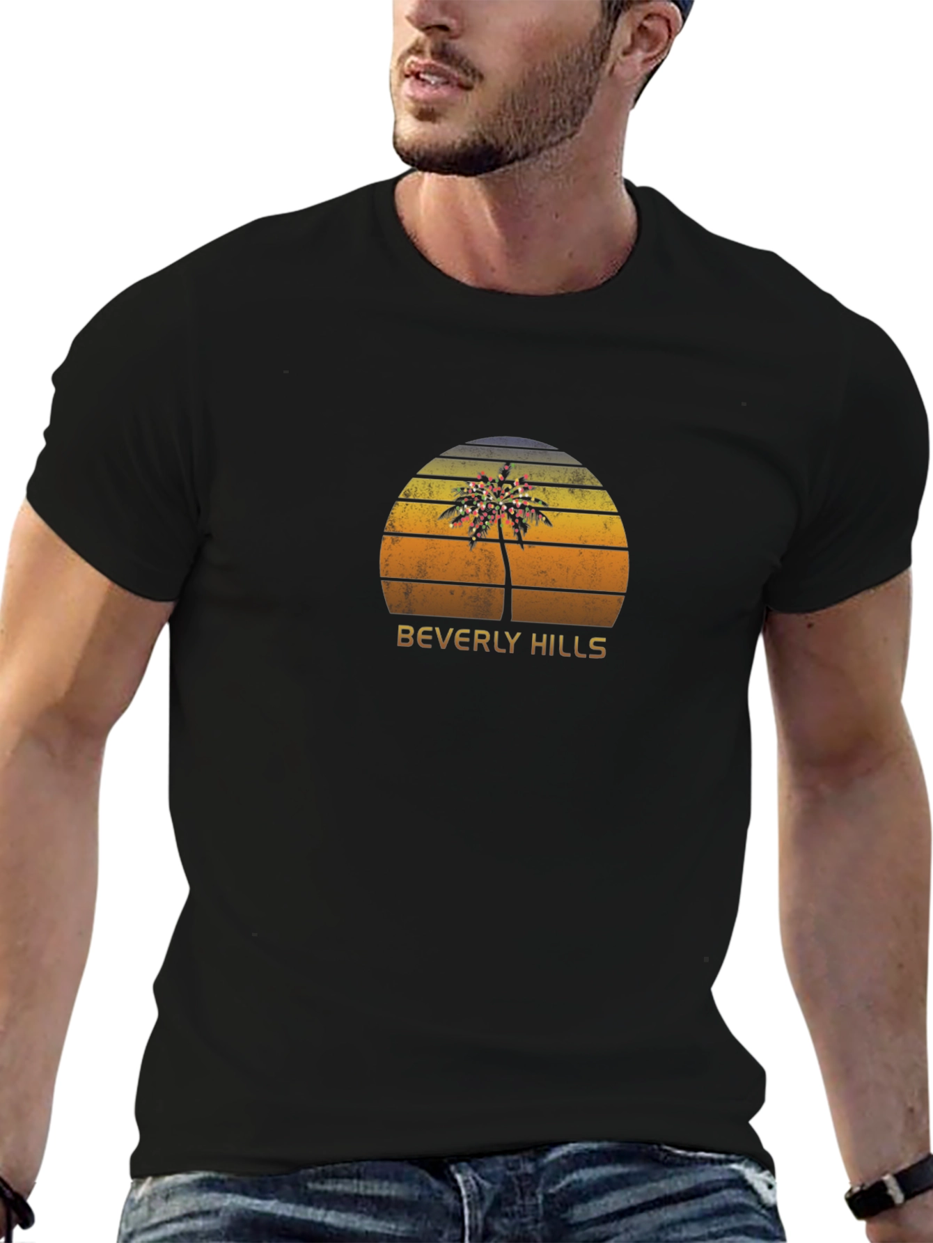 Beverly Hills Retro Palm Tree Graphic Tee