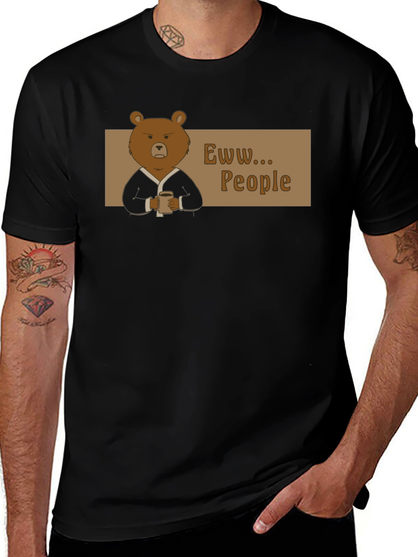 Eww People Bear Graphic Tee
